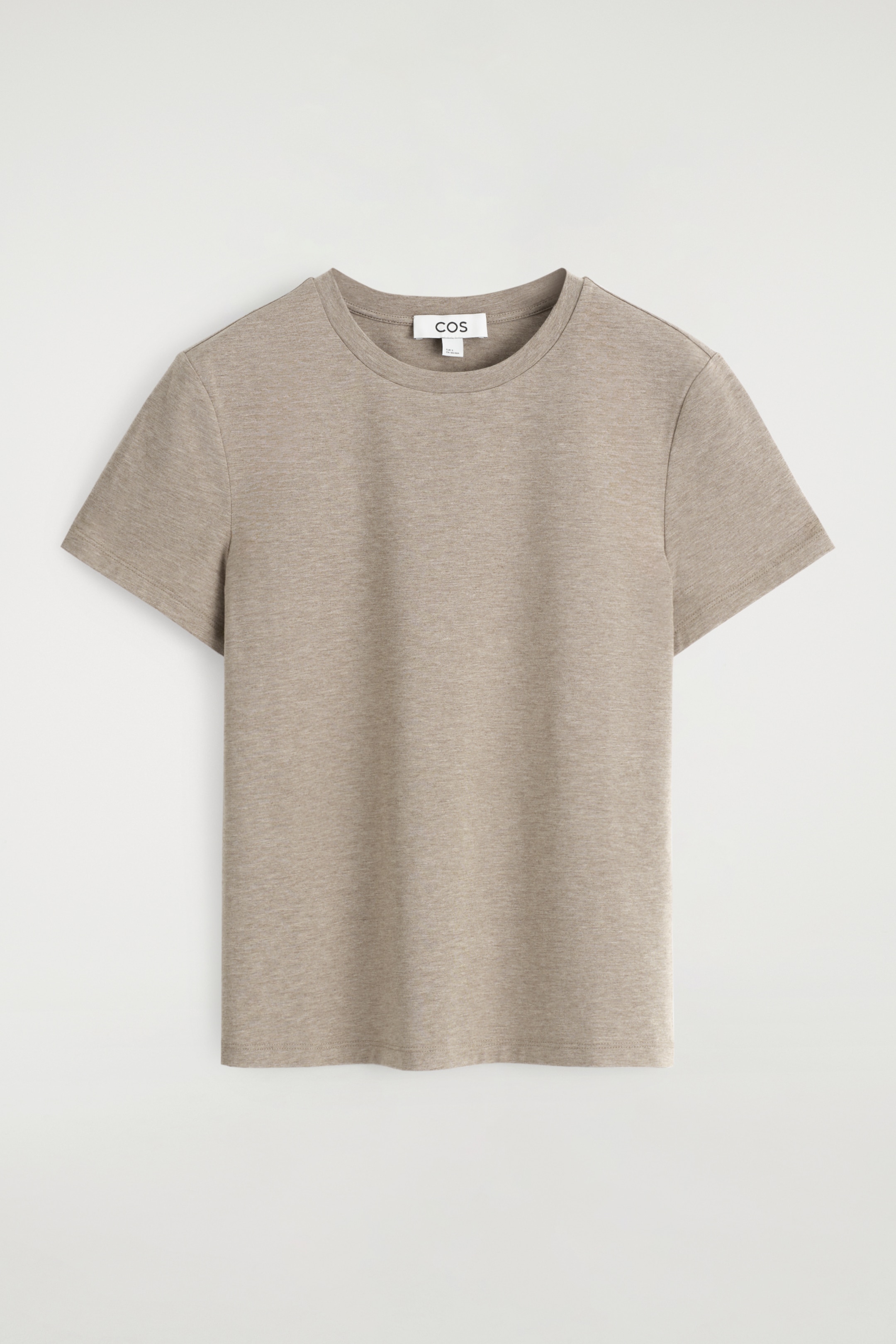 Grösseres Bild ansehen: LEICHT VERKÜRZTES T-SHIRT - BEIGE MELIERT - DAMEN | H&M CH 6