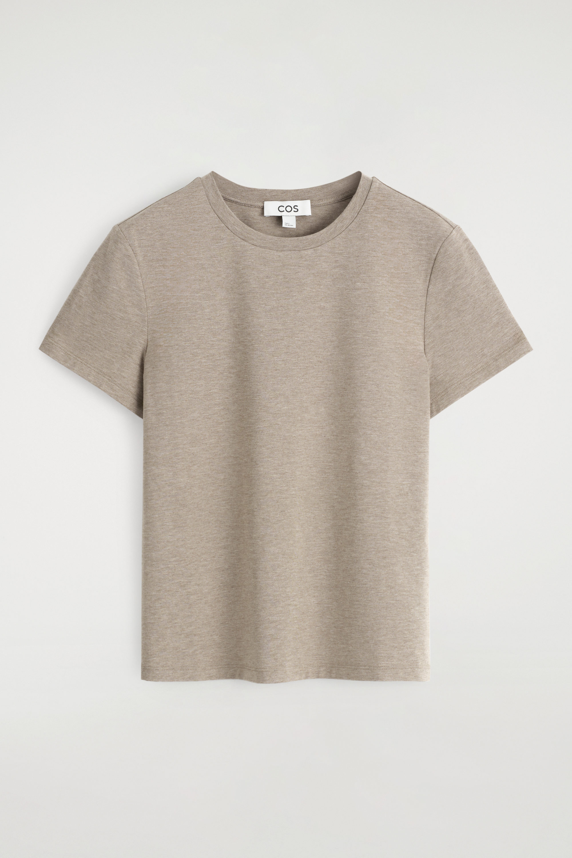 SHRUNKEN T-SHIRT - OAT MÉLANGE | COS