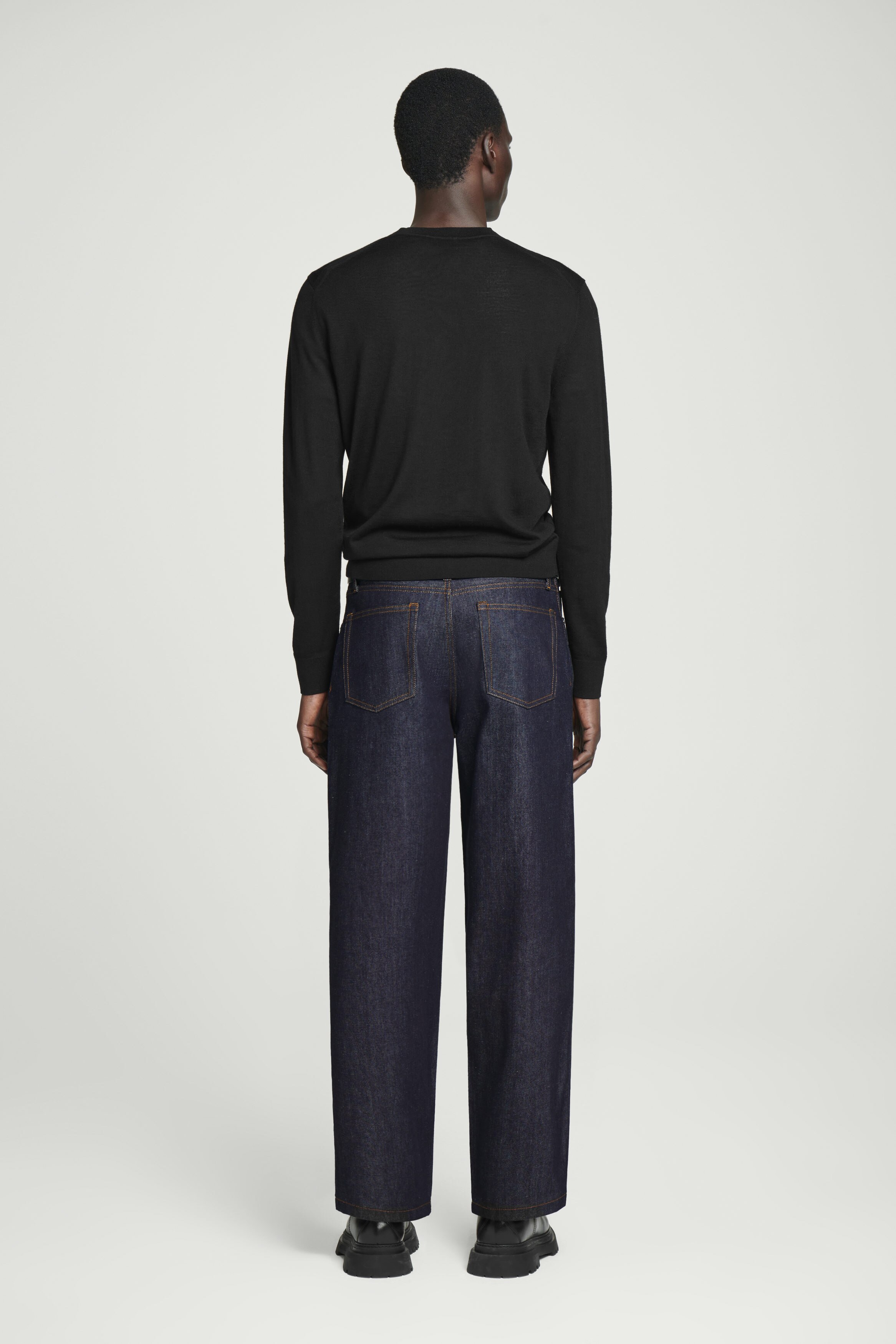 【KOOLOSET】Straight Slop Raw Denim SIGNATURE RAW SELVEDGE STRAIGHT-LEG JEANS - RAW INDIGO | COS