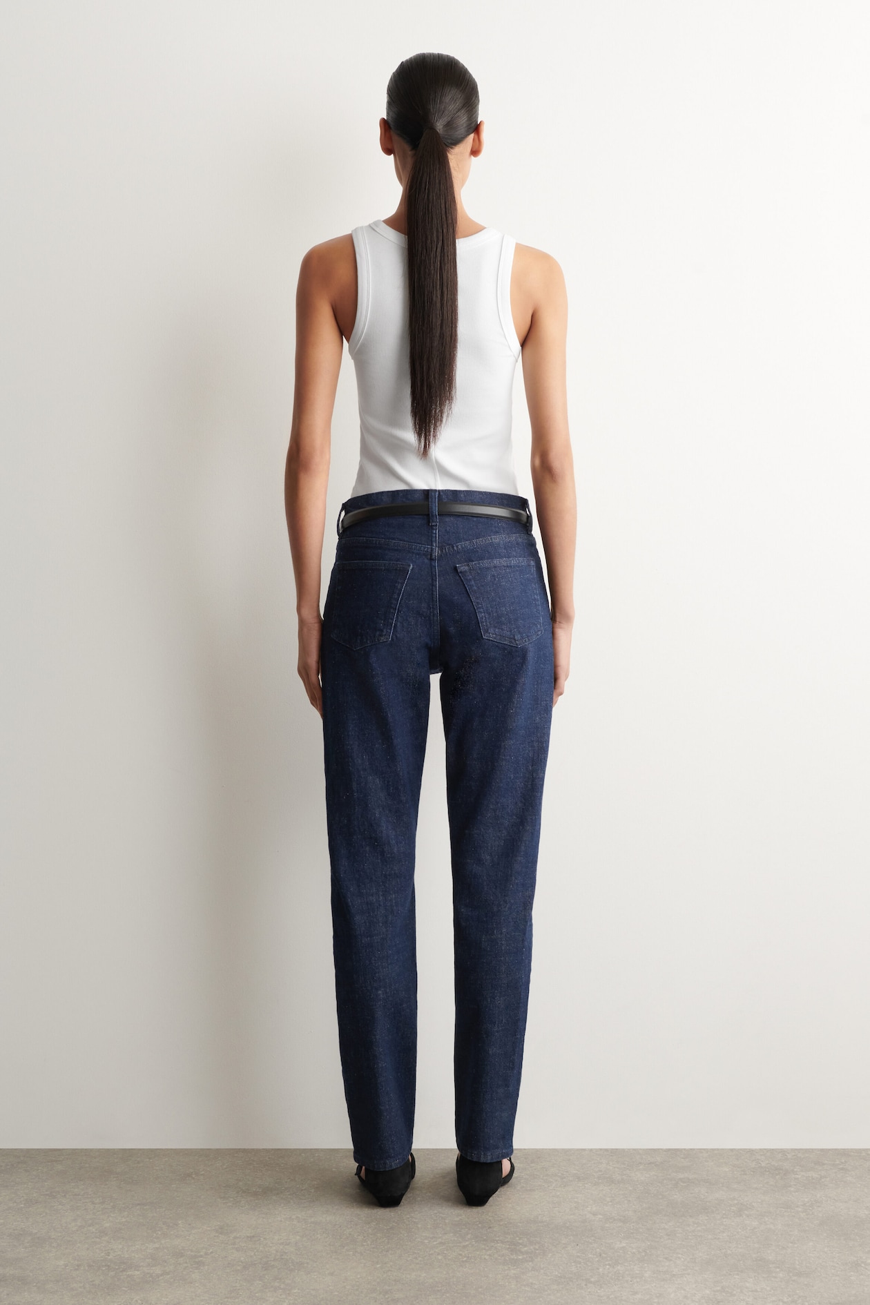 FLUTE SLIM-LEG JEANS — DARK BLUE