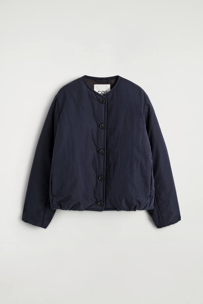 PADDED COTTON LINER JACKET - MARINEBLÅ - 1