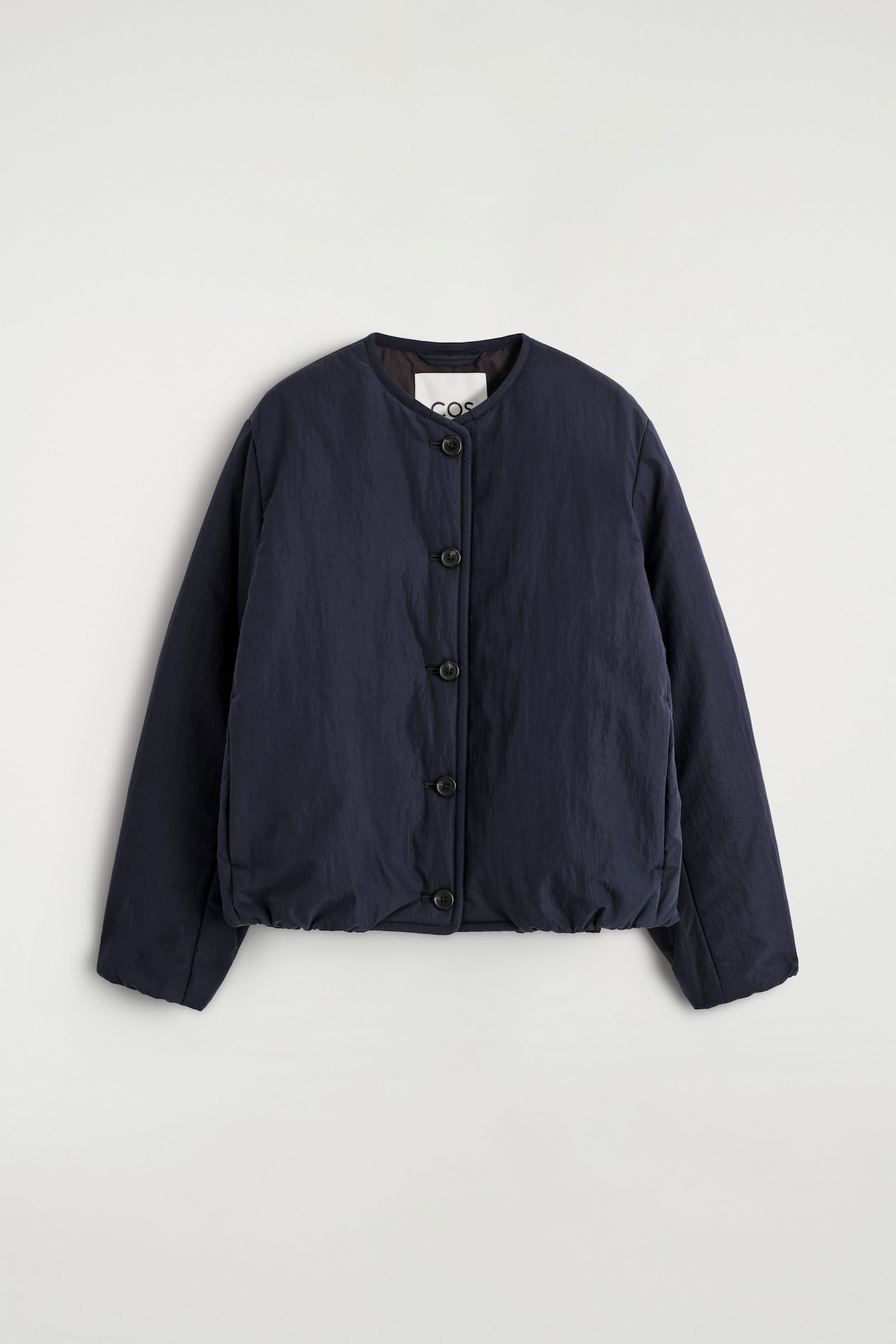 PADDED COTTON LINER JACKET — NAVY
