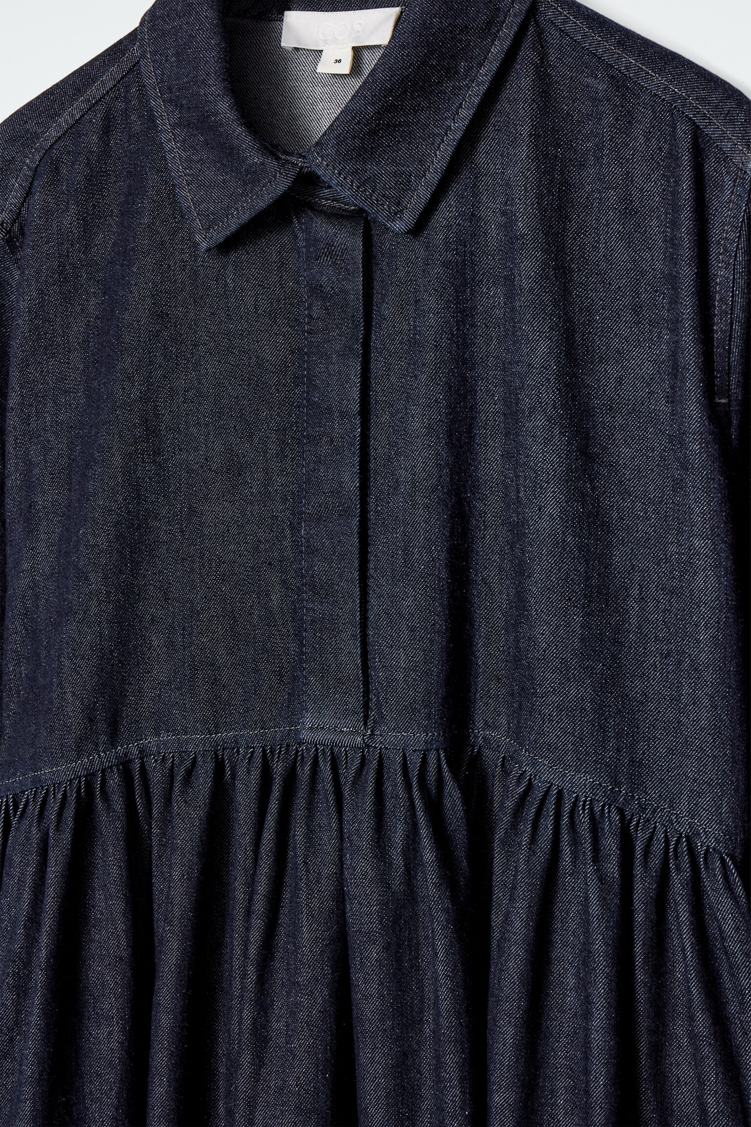 ROBE-CHEMISE OVERSIZE EN DENIM - INDIGO - 4