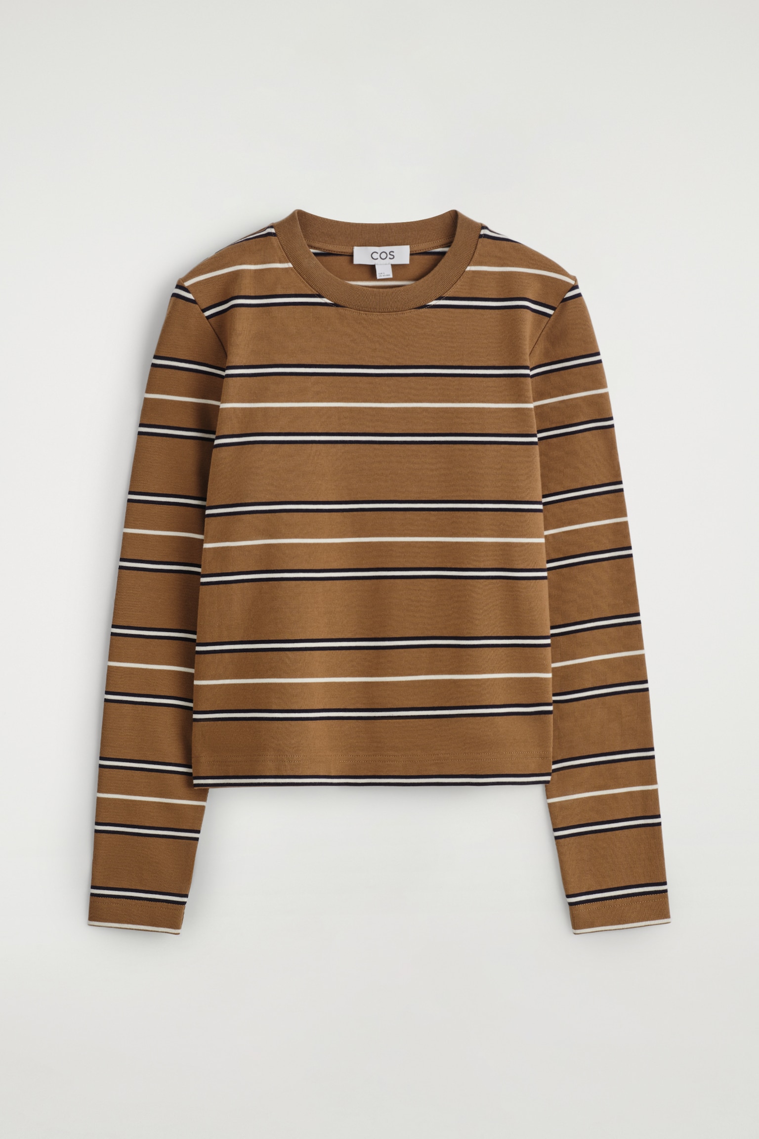 TRICOU CU MÂNECI LUNGI, TĂIETURĂ CLASICĂ - BROWN / STRIPED/BLEUMARIN / CU DUNGI/ALBASTRU DESCHIS/ALB / MARO/white/BLACK/BEJ / NEDĂPĂCIT/ECRU / BLEUMARIN / MARO / CU DUNGI - 2