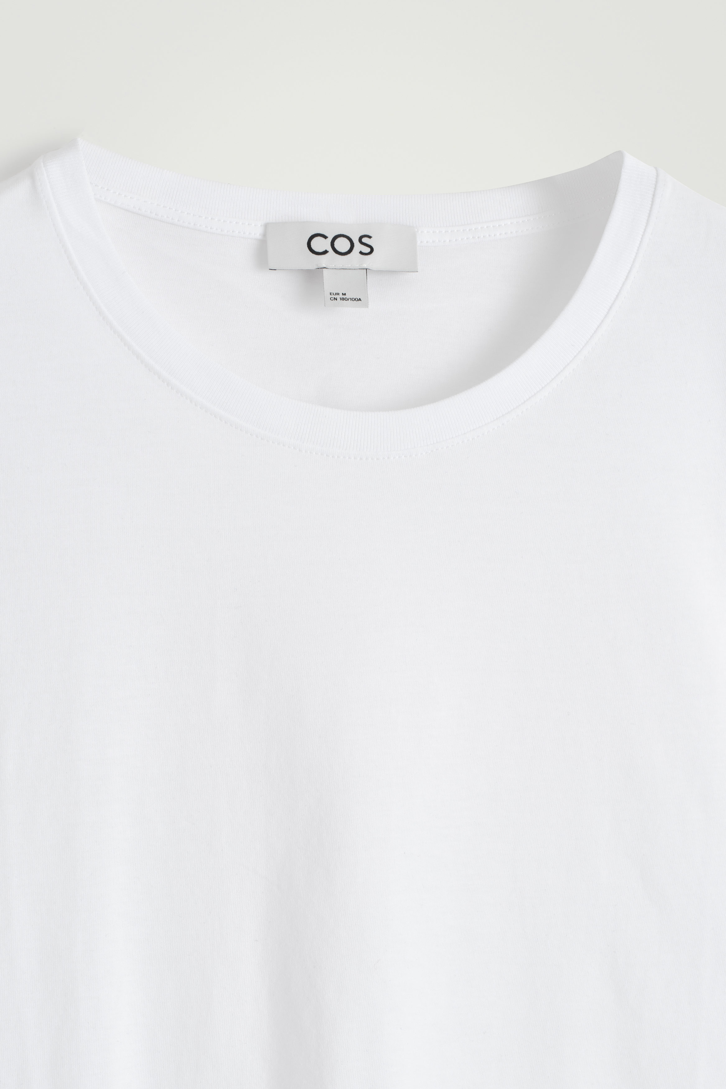 COTTON CREW-NECK T-SHIRT - WHITE | COS