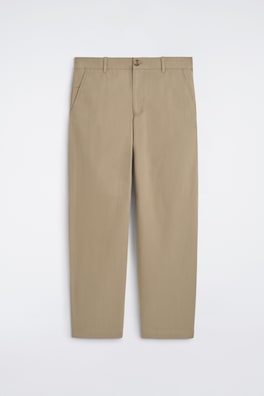 COTTON REGULAR-FIT STRAIGHT-LEG CHINOS — BEIGE 9