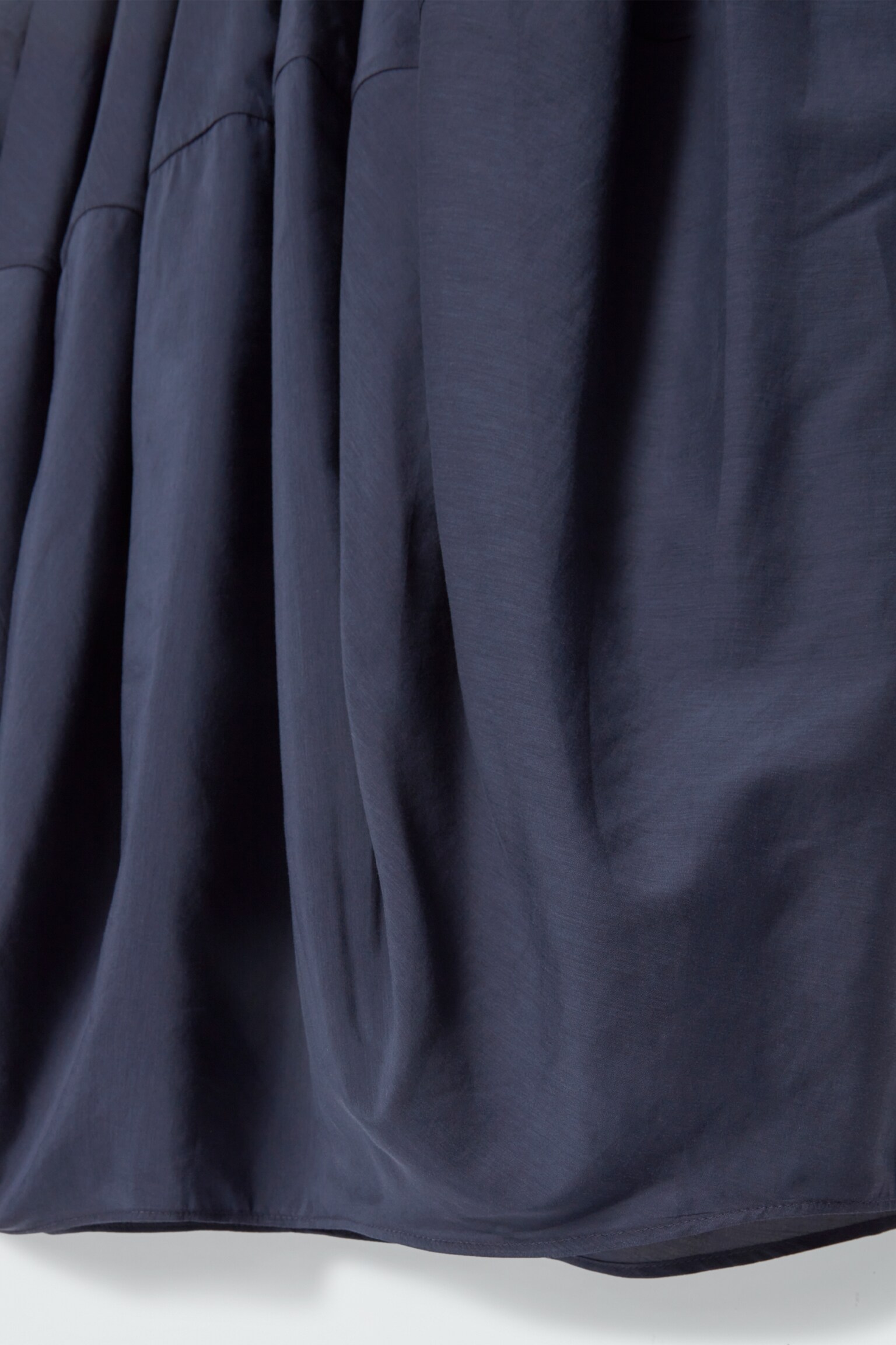 BUBBLE-HEM MIDI SKIRT - NAVY - 2