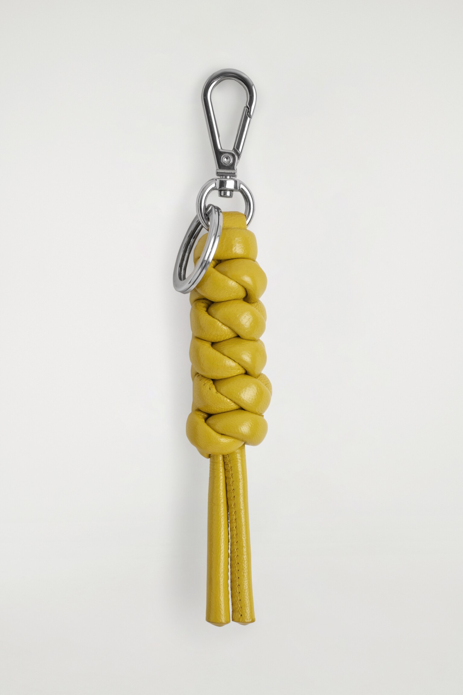 PORTE-CLÉS ÉPAIS EN CUIR NOUÉ - JAUNE - 2