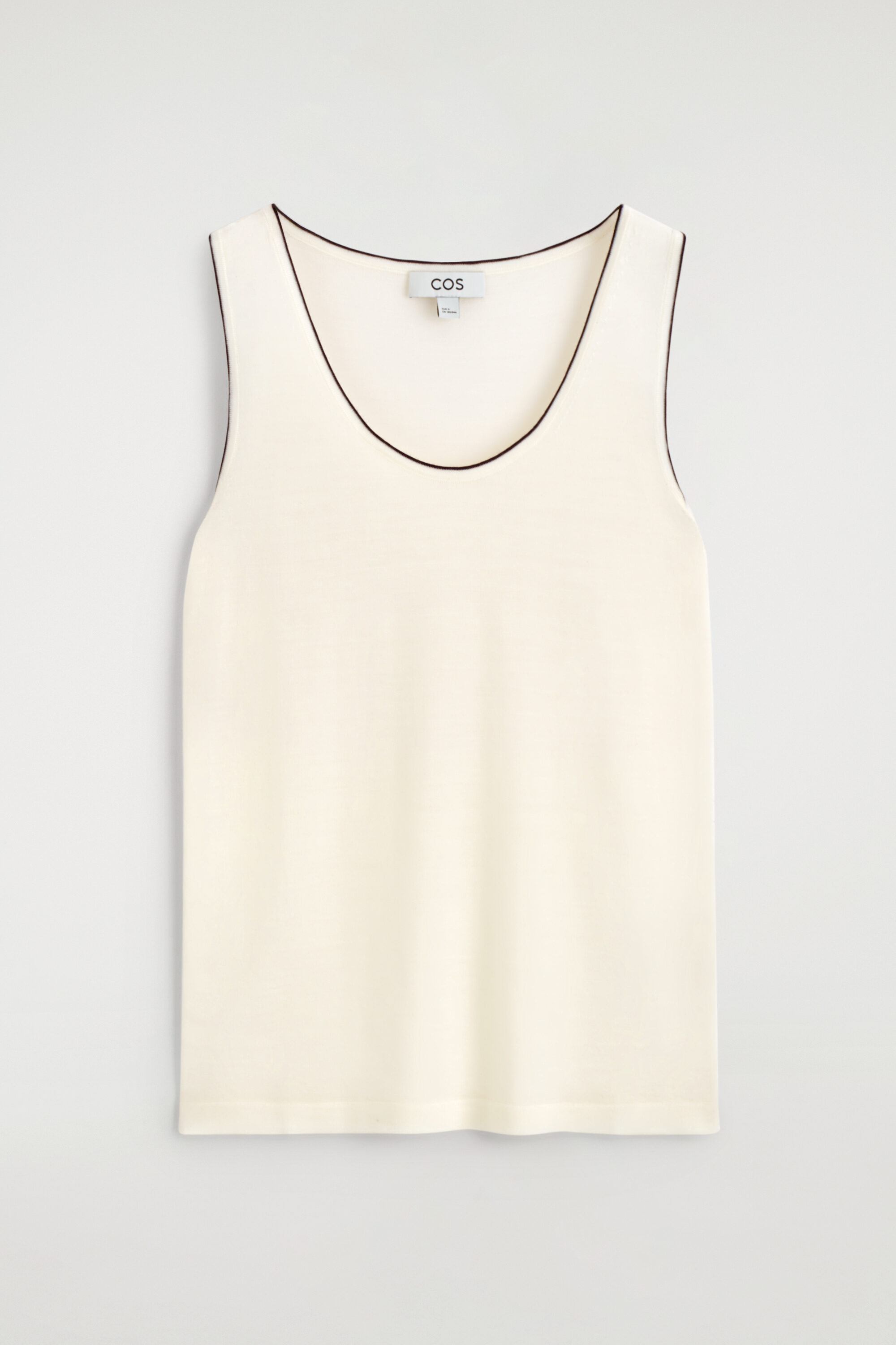 CONTRAST-TIPPED KNITTED WOOL TANK TOP - thumbnail 6