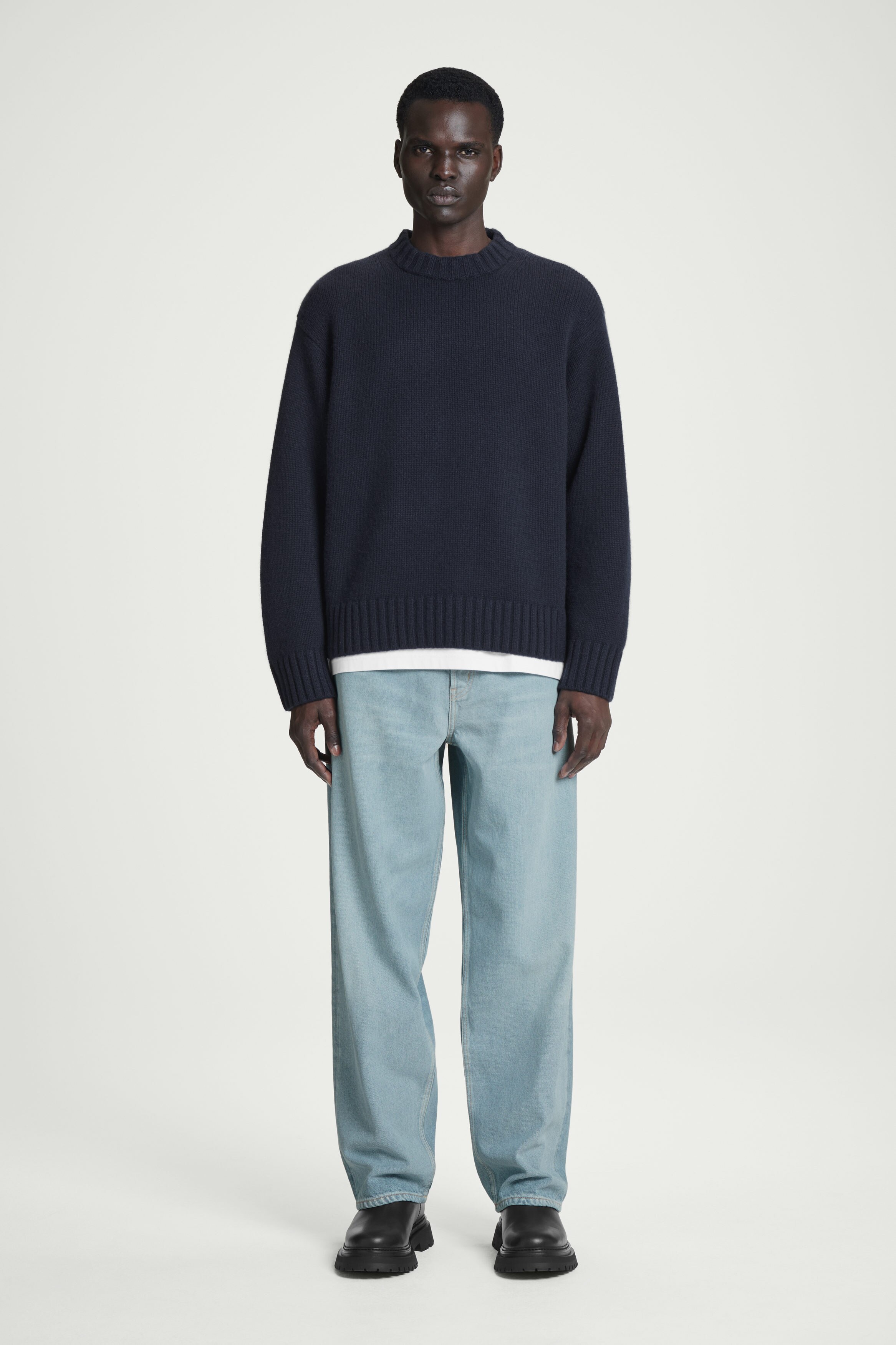 【Blues】COS コス RIDER JEANS WIDE 32インチ RIDER STRAIGHT-LEG JEANS - DUSTY BLUE | COS