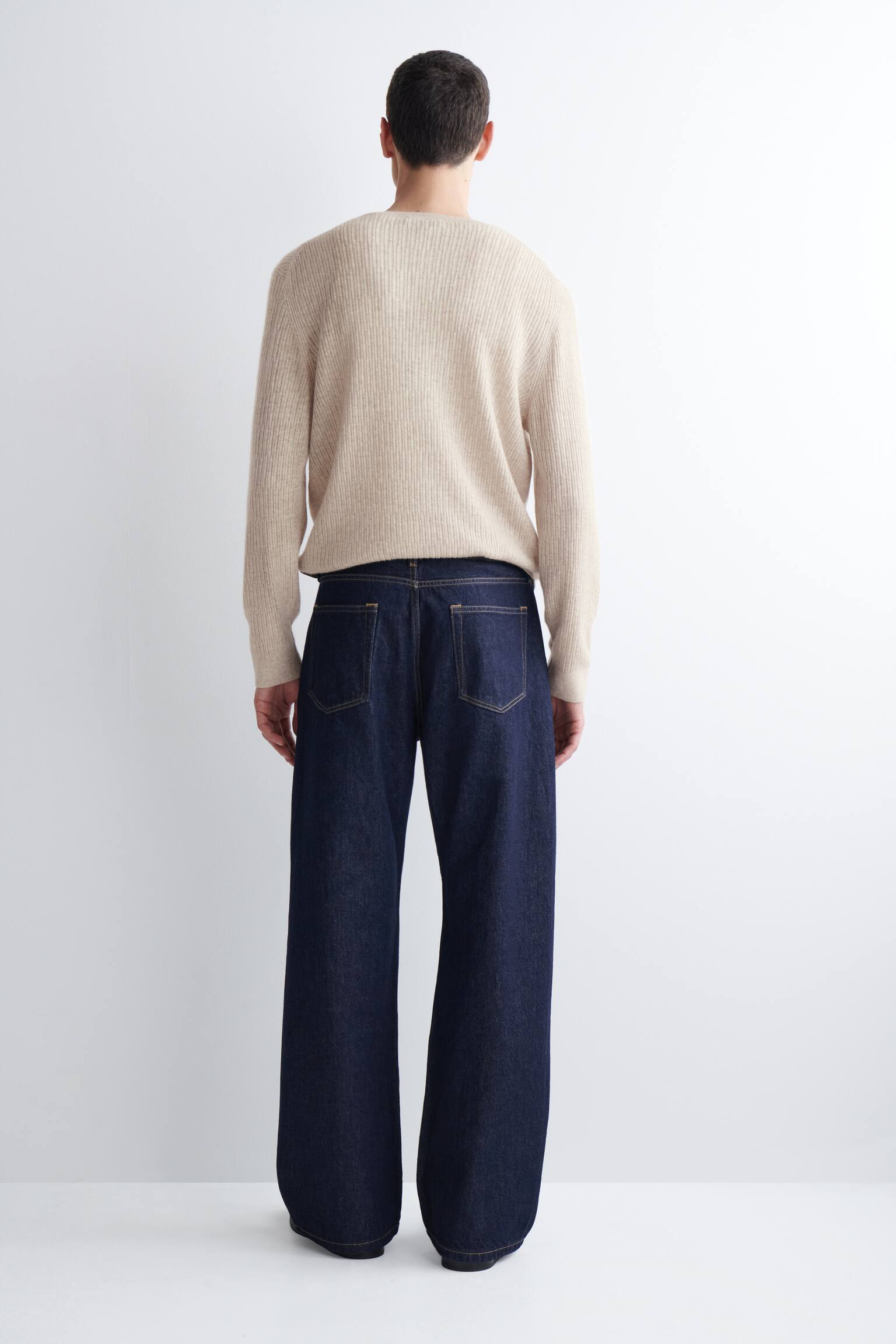 BOOTLEG DENIM TROUSERS - INDIGO - 4