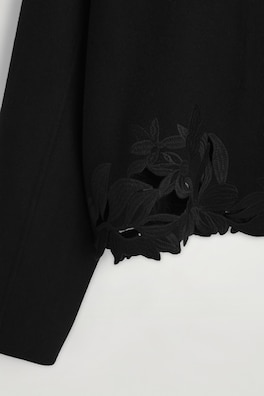 EMBROIDERED DOUBLE-FACED WOOL JACKET — CARBON 7