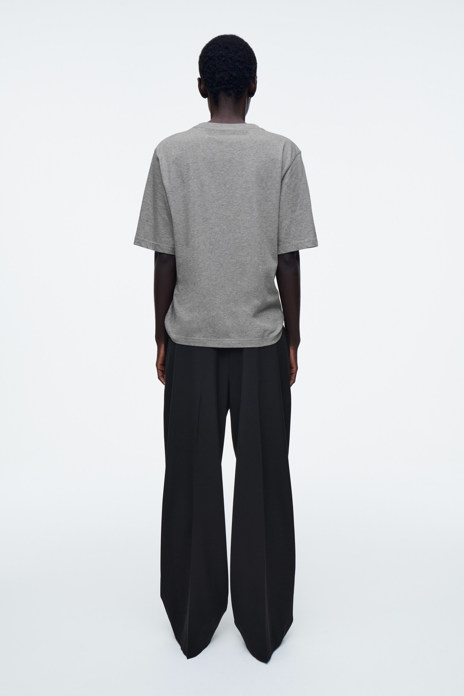 RELAXED COTTON T-SHIRT - GREY MÉLANGE/WHITE/BUTTER YELLOW/NAVY - 7