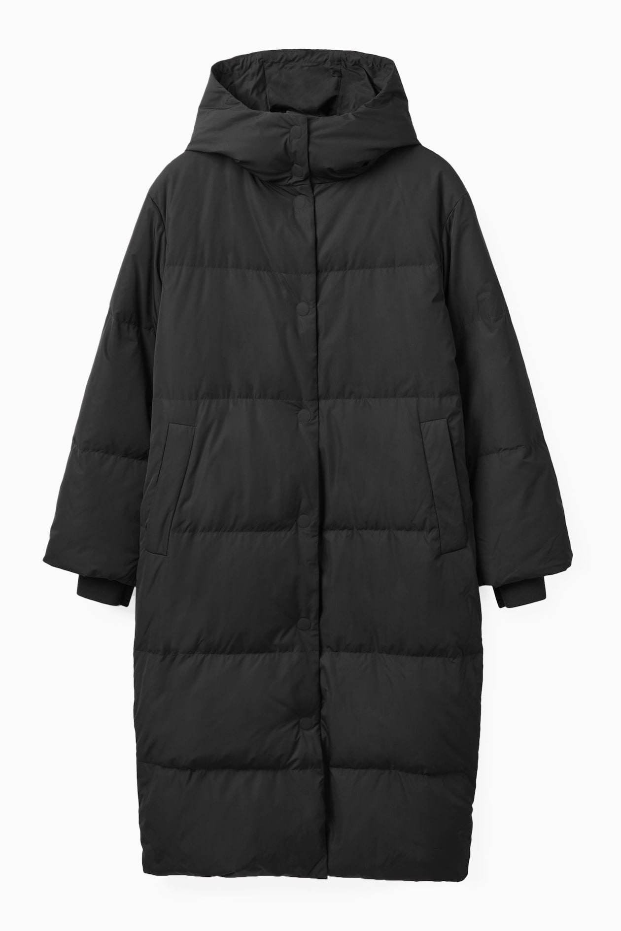 RECYCLED-DOWN HEAVYWEIGHT PUFFER COAT BLACK COS
