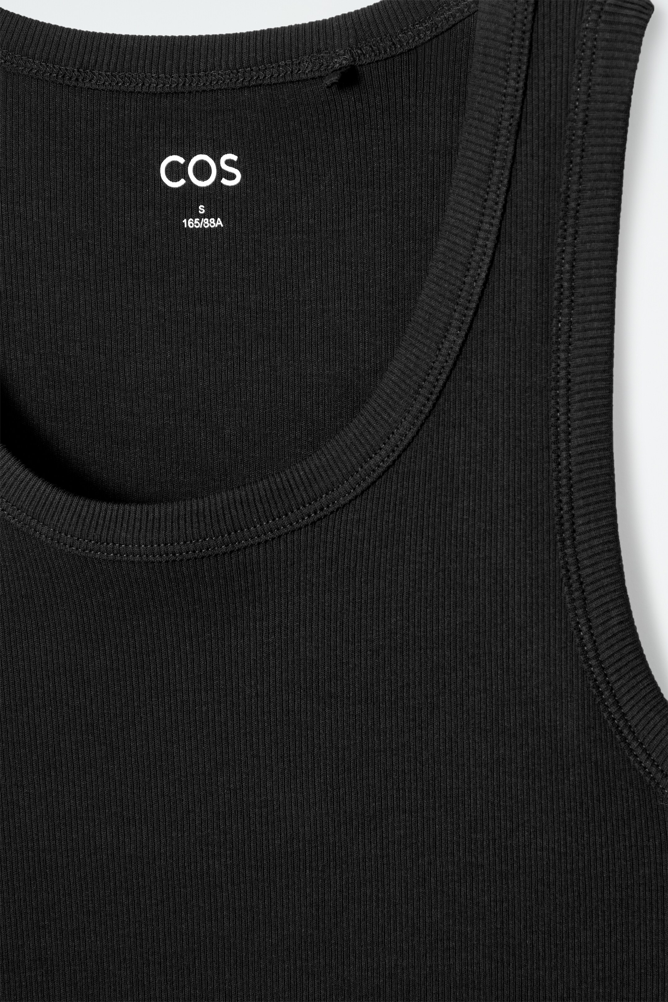 Grotere afbeelding bekijken: GERIBBELDE TANKTOP - zwart - DAMES | H&M BE 7
