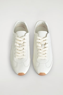LEATHER SNEAKERS — WHITE 1