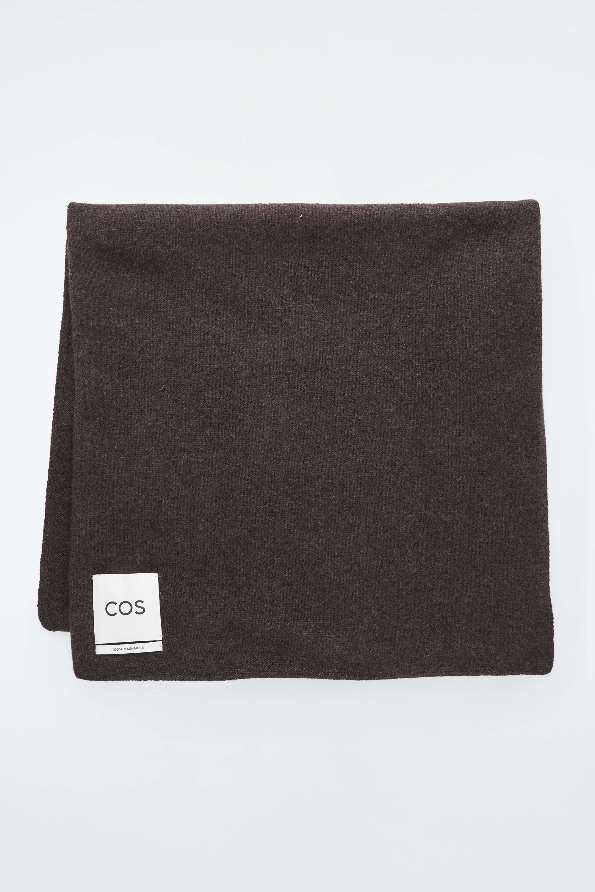CASHMERE SCARF - BROWN/DARK GREY/OLIVE GREEN/DARK GREY/BLACK
