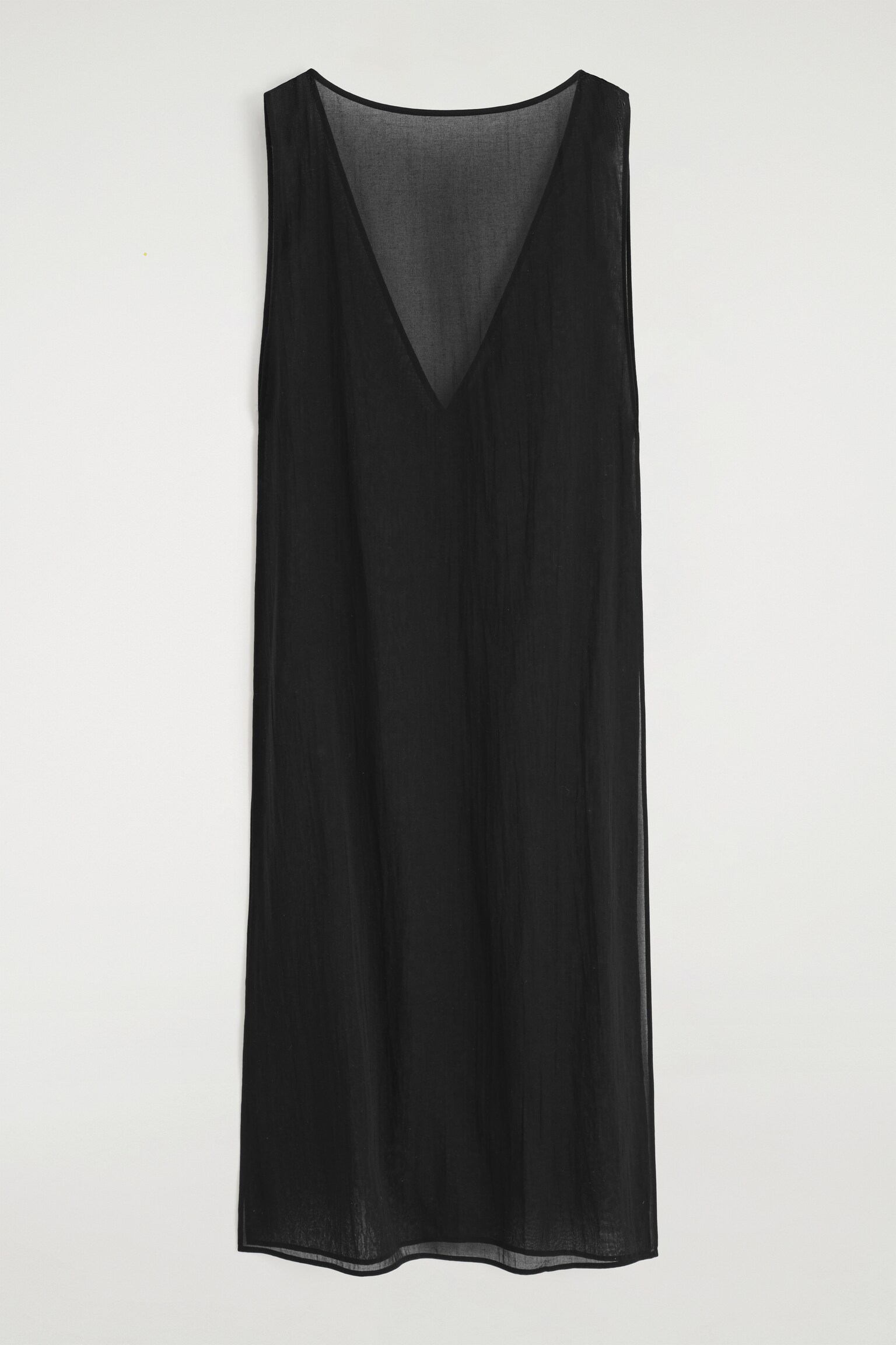 OPEN-SIDE SHEER TUNIC - BLACK/WHITE - 2