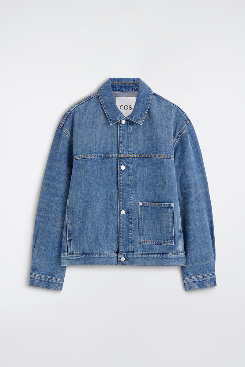 Denim Shirt Jacket in Blue