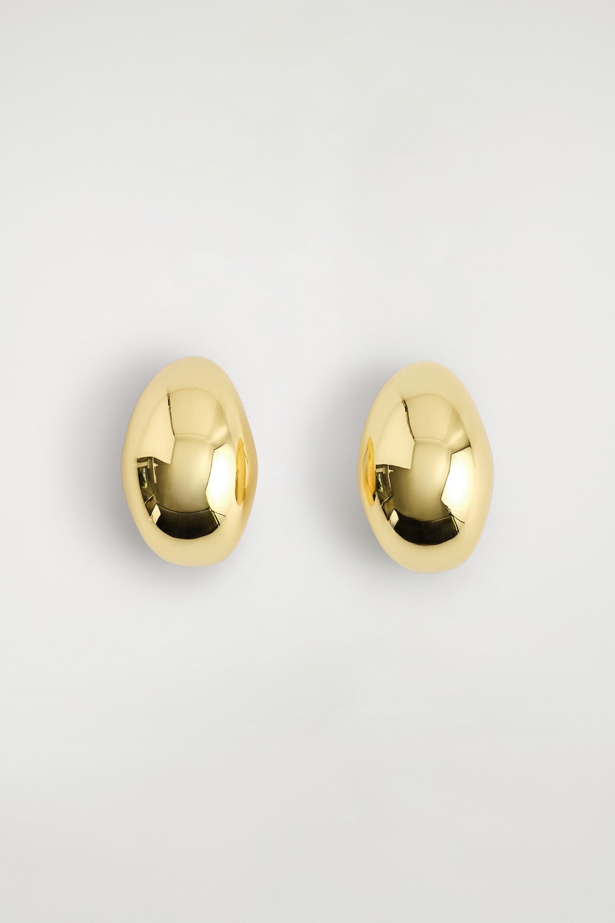 CURVED DOMED EARRINGS — GOLD
