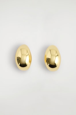 CURVED DOMED EARRINGS — GOLD 4