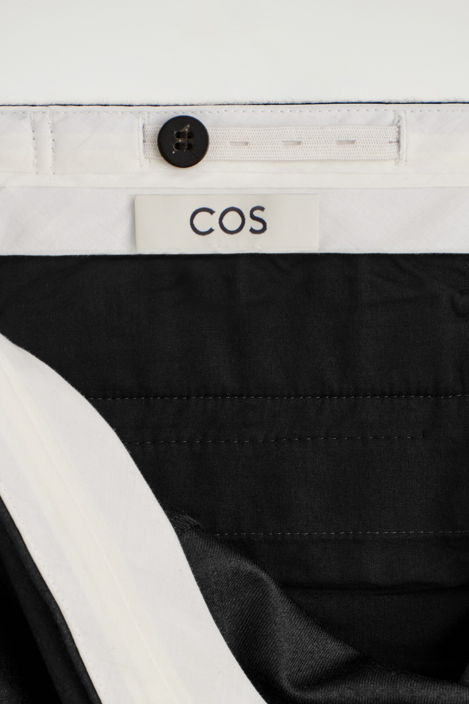 PANTALONI IN FLANELLA DI LANA A GAMBA DRITTA - NERO - 2