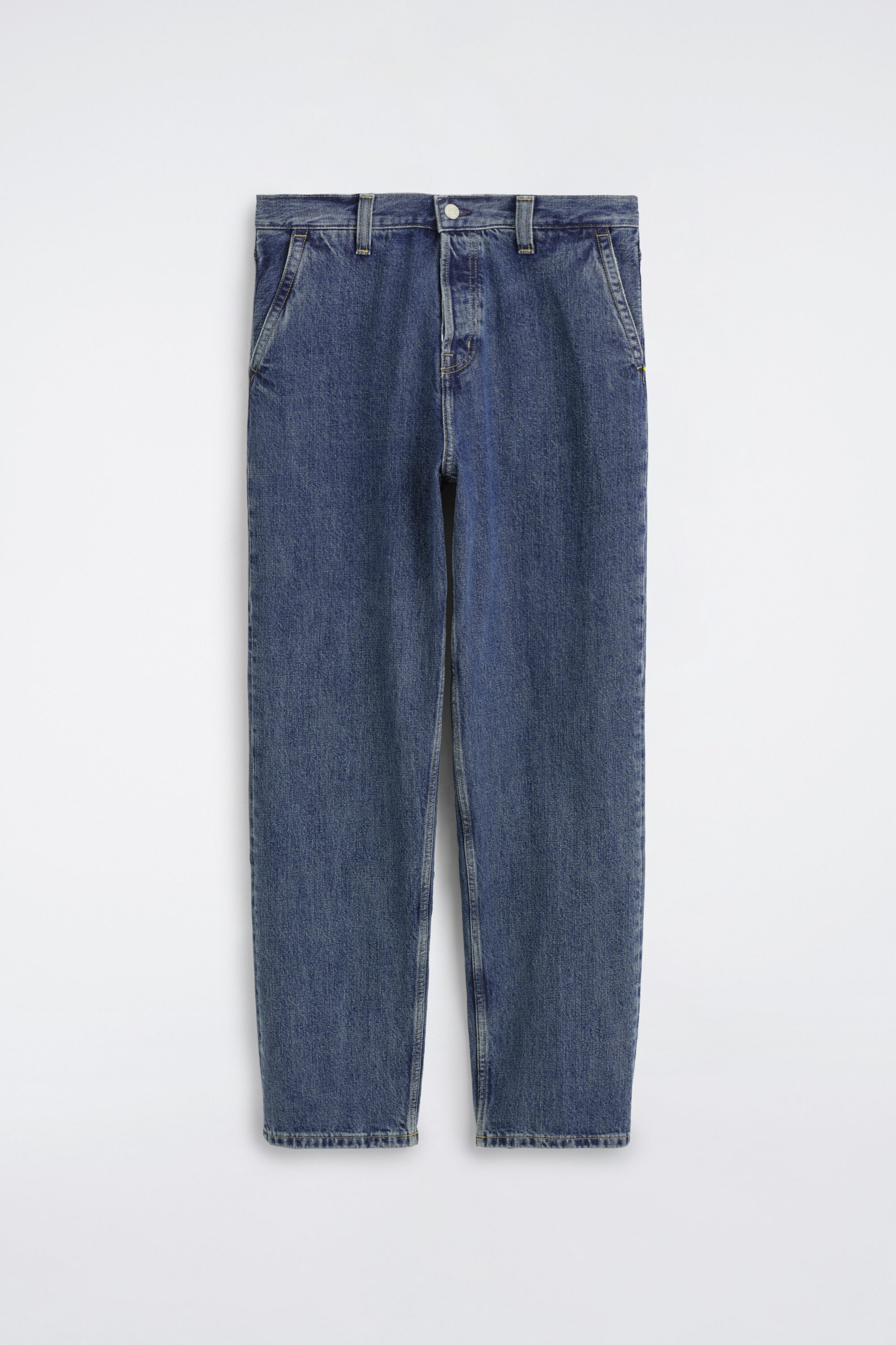 RELAXED-FIT STRAIGHT-LEG DENIM TROUSERS