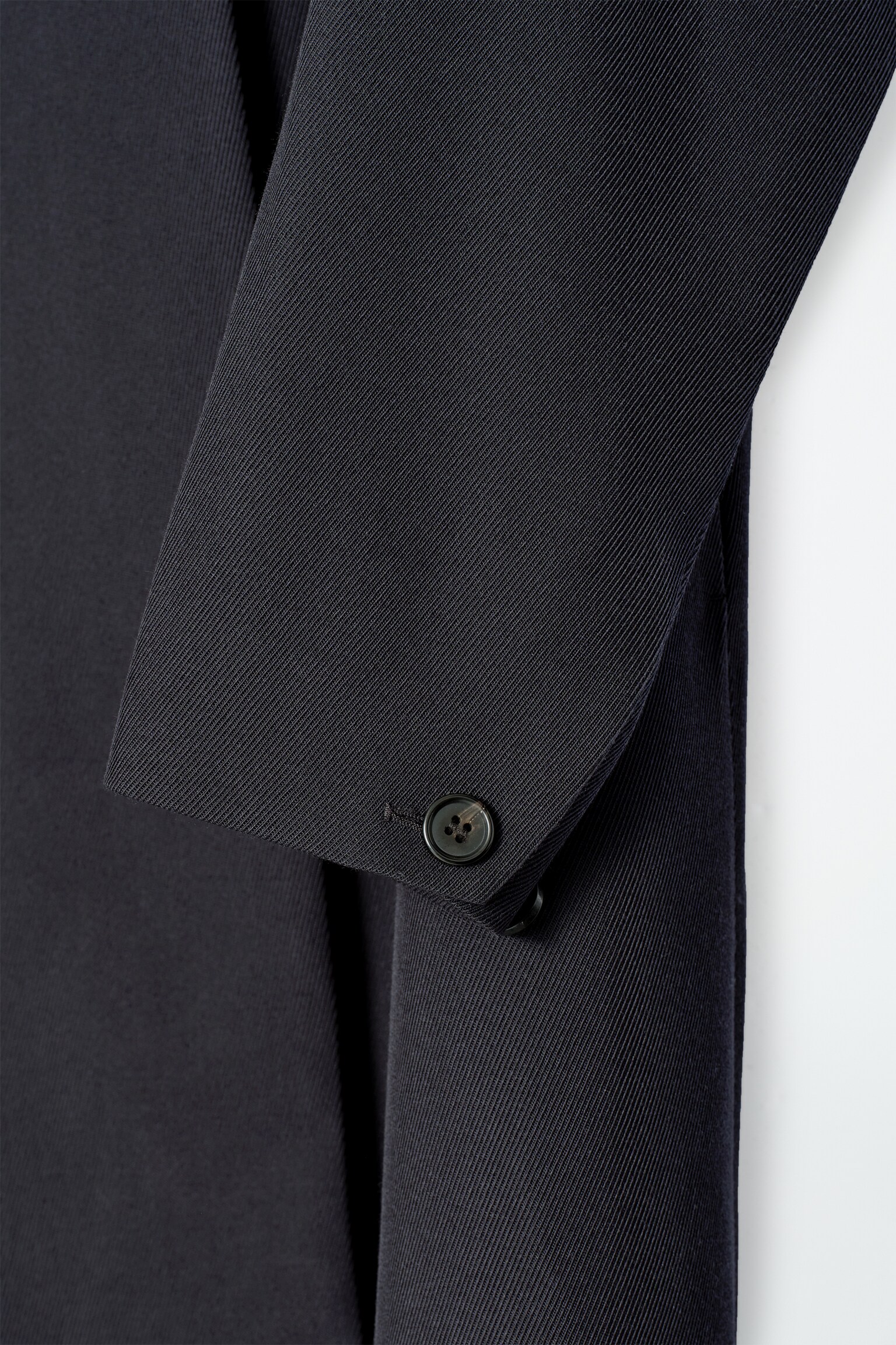 TRAPEZE WOOL-BLEND LONG COAT - NAVY/BEIGE - 7