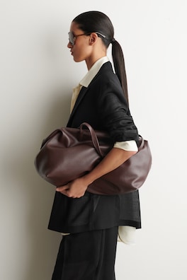 MONTMARTRE BOWLING BAG - LEATHER — BROWN 2