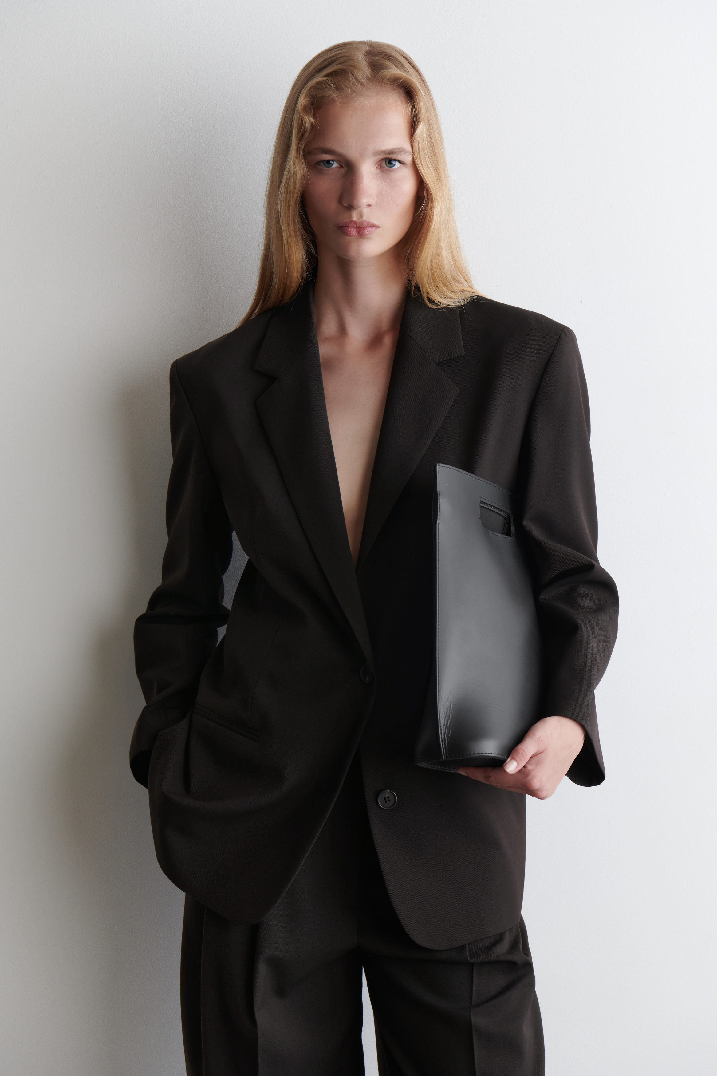 MERINO WOOL-BLEND BLAZER