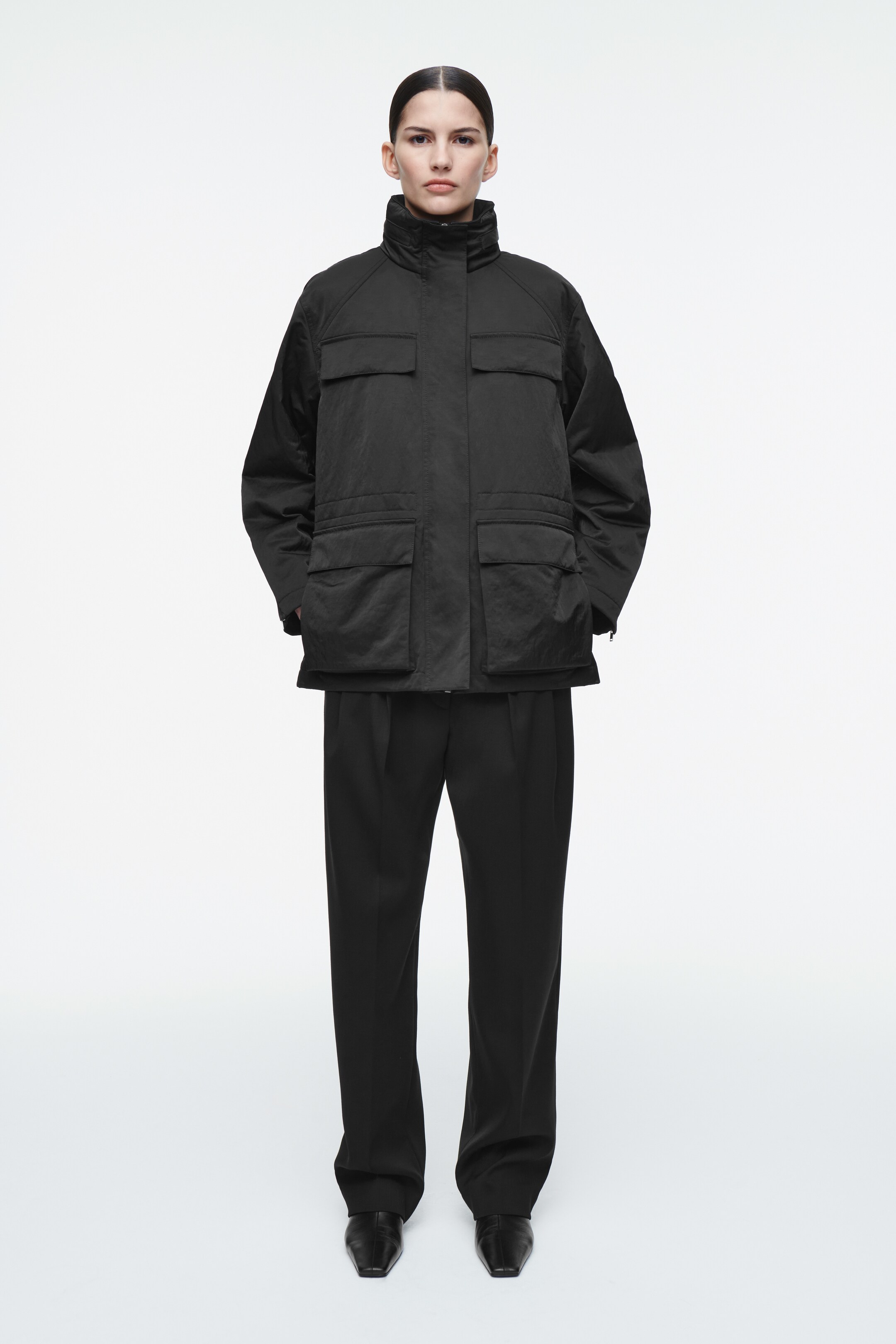 Agrandir l'image: VESTE WORKWEAR CINTRÉE - NOIR - FEMME | H&M CH 3