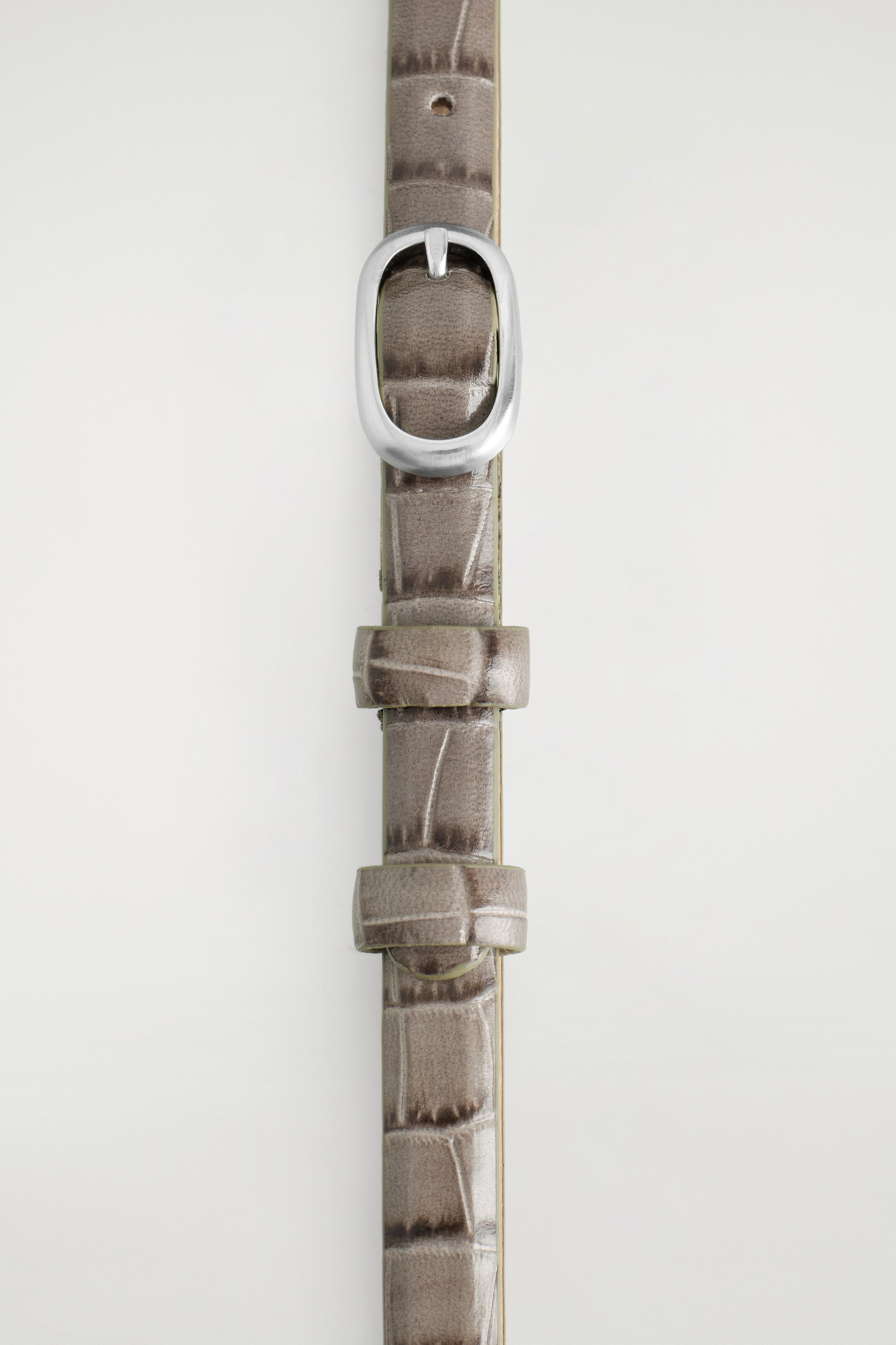 Agrandir l'image: CEINTURE FINE EN CUIR EMBOSSÉ CROCO - BEIGE - FEMME | H&M FR 4