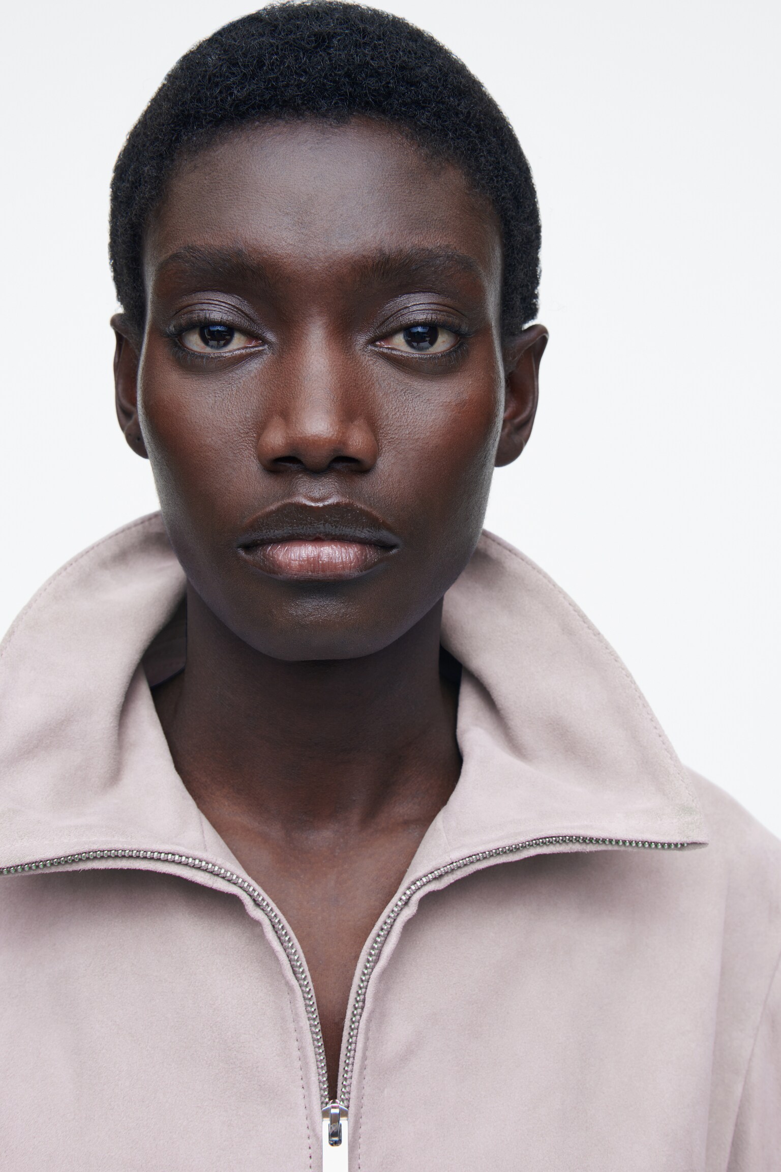 BLOUSON EN DAIM - LILAS - 8