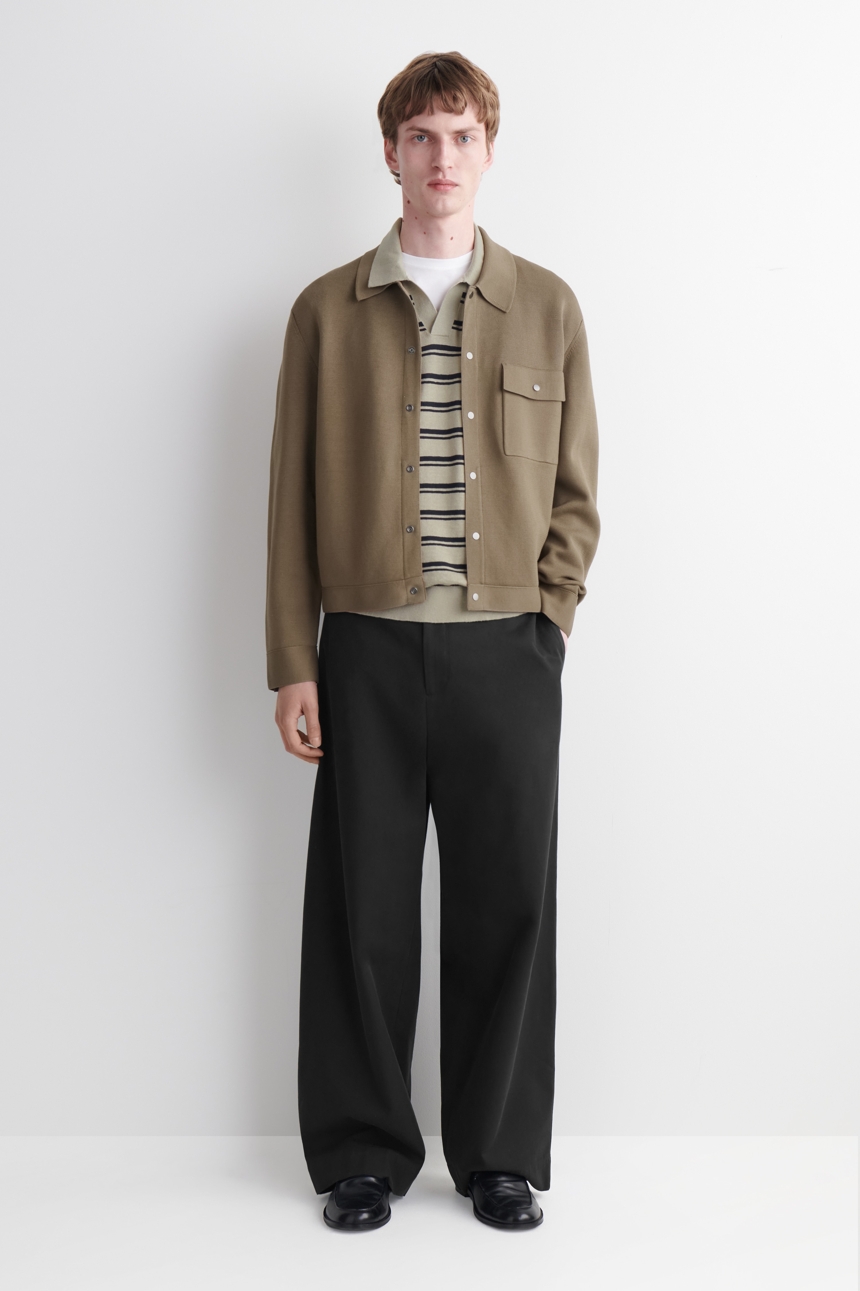 KNITTED LINEN POLO SHIRT