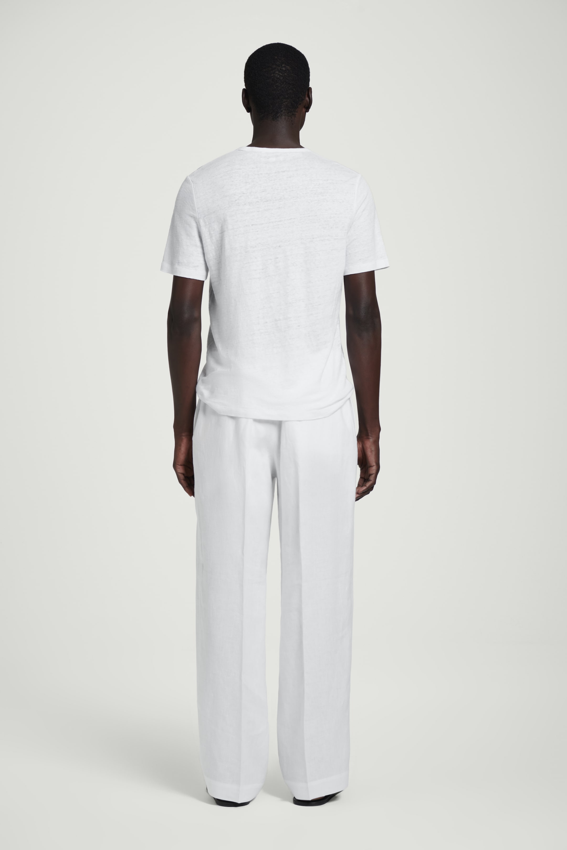 Visualizza immagine più grande: PANTALONI ELASTICIZZATI A GAMBA DRITTA IN LINO - BIANCO - UOMO | H&M IT 4