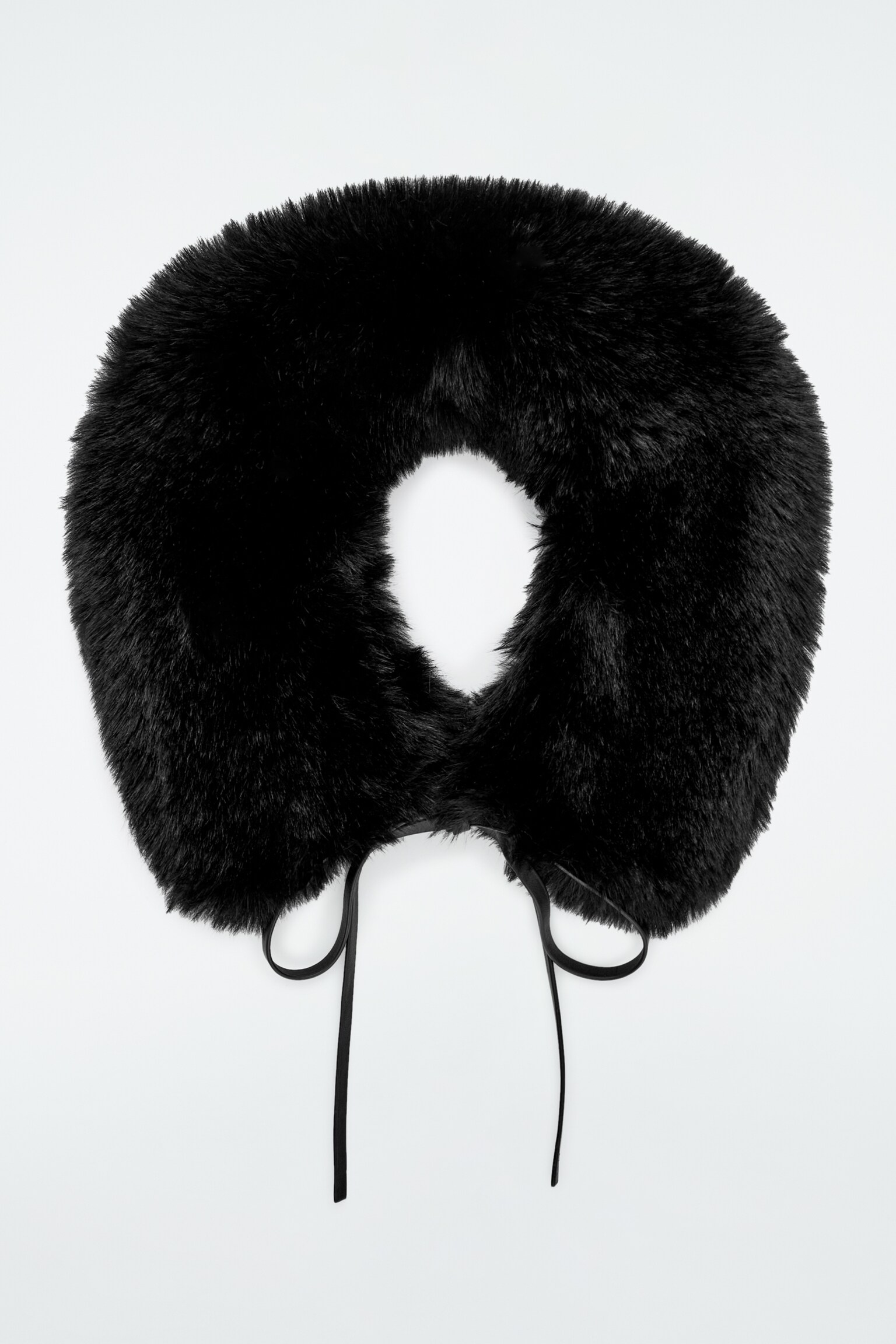 FAUX FUR COLLAR - BLACK
