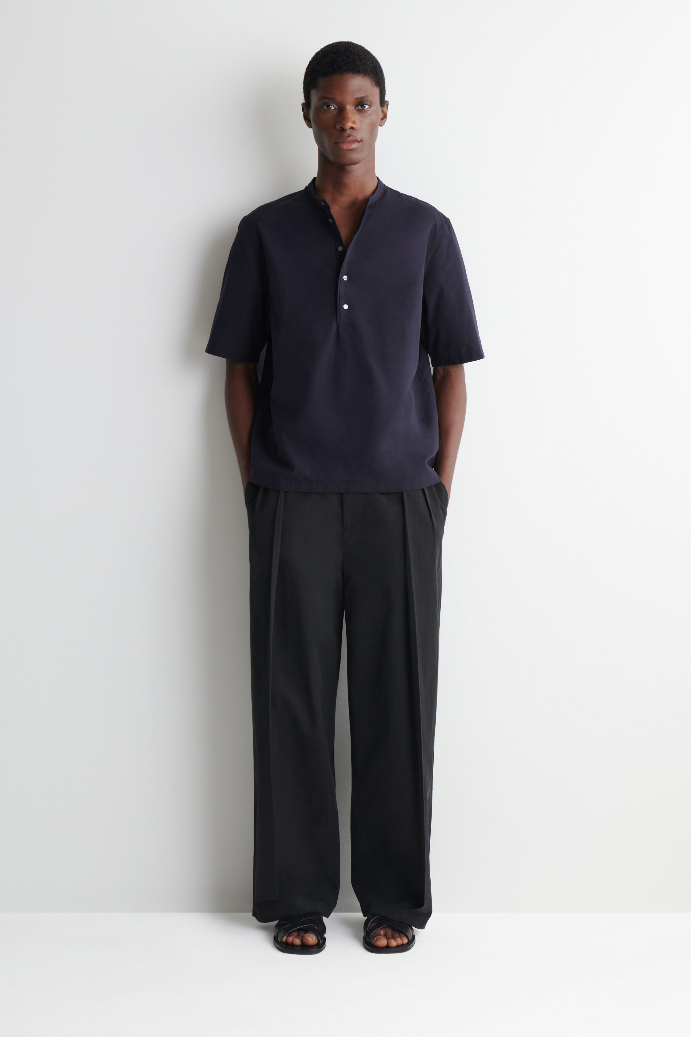 COTTON HENLEY SHIRT - thumbnail 5