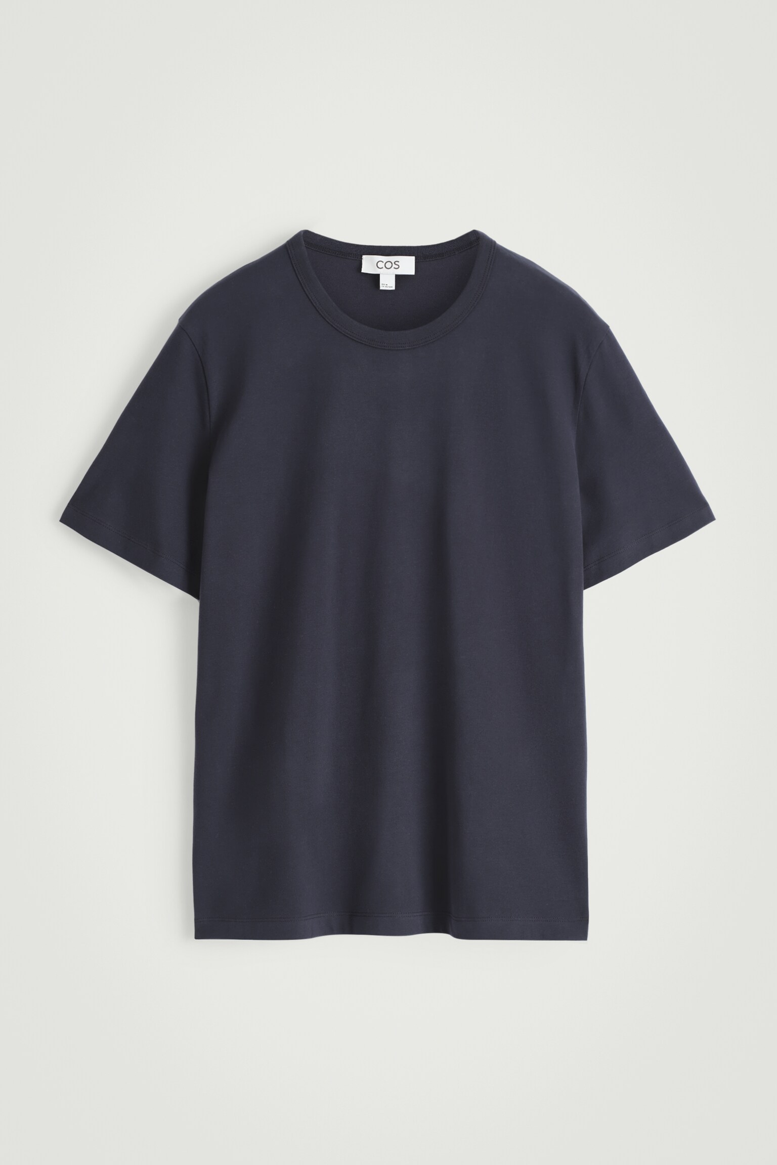 LEICHTES T-SHIRT AUS GEBÜRSTETER BAUMWOLLE - NAVYBLAU/SCHWARZ/WEISS - 2