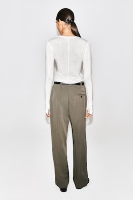SLIM MERINO WOOL TOP — CREAM 5