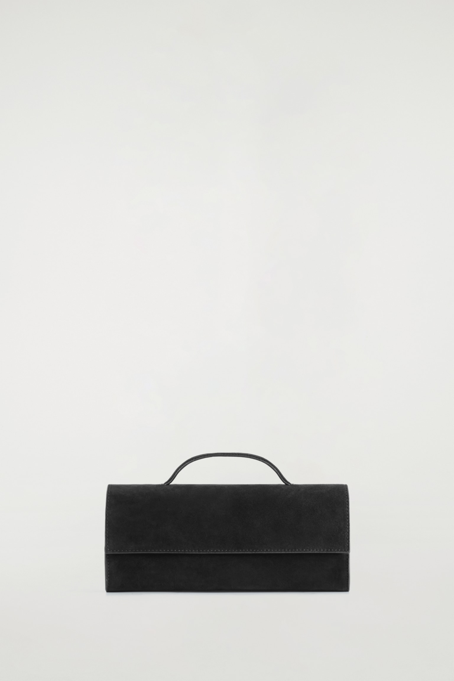 POCHETTE GALLERY IN PELLE SCAMOSCIATA - NERO/MARRONE SCURO - 2