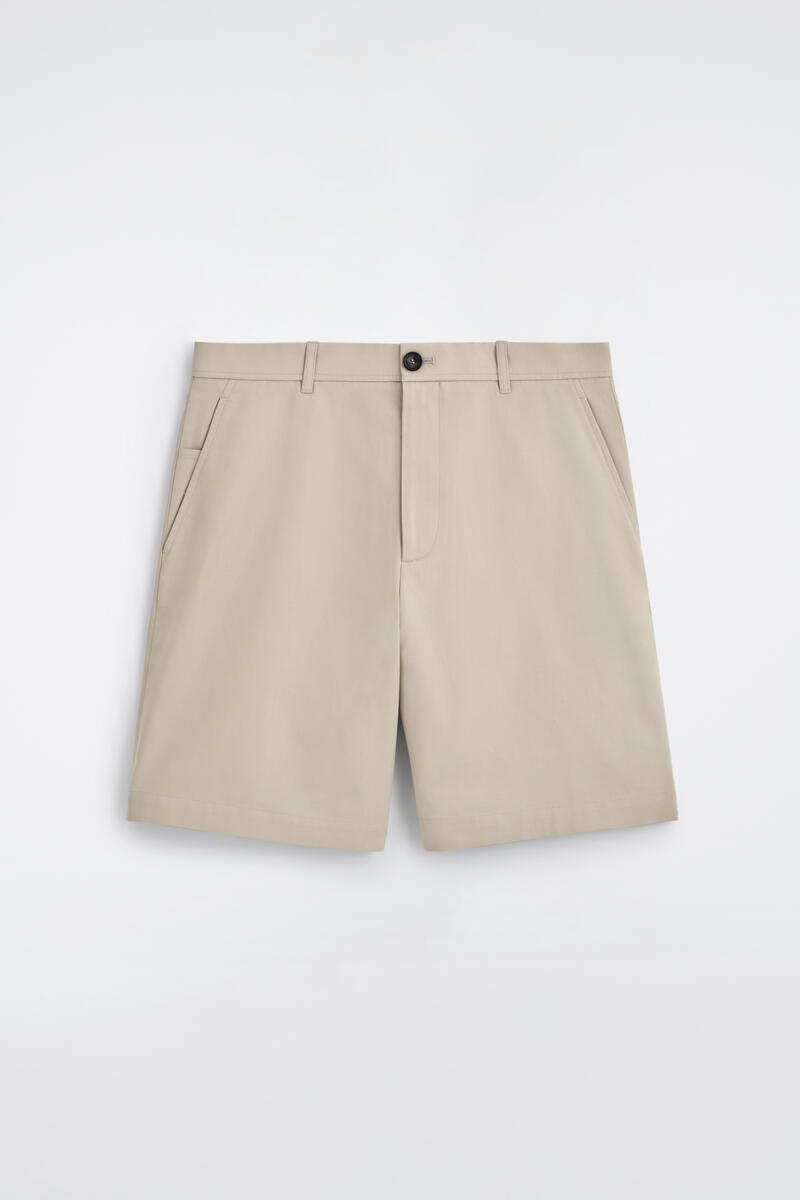 COS Cotton Straight-Leg Chino Shorts Beige Men's Size 54
