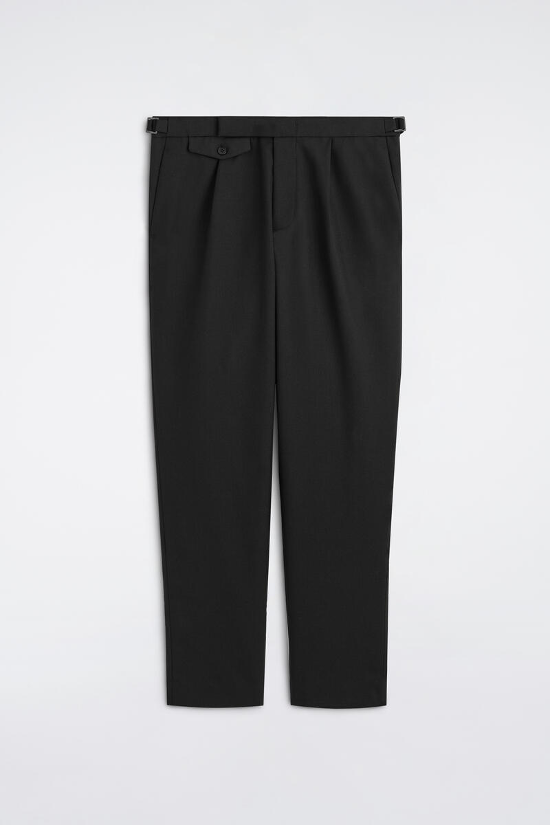 Wool Slim-Fit Straight-Leg Pants