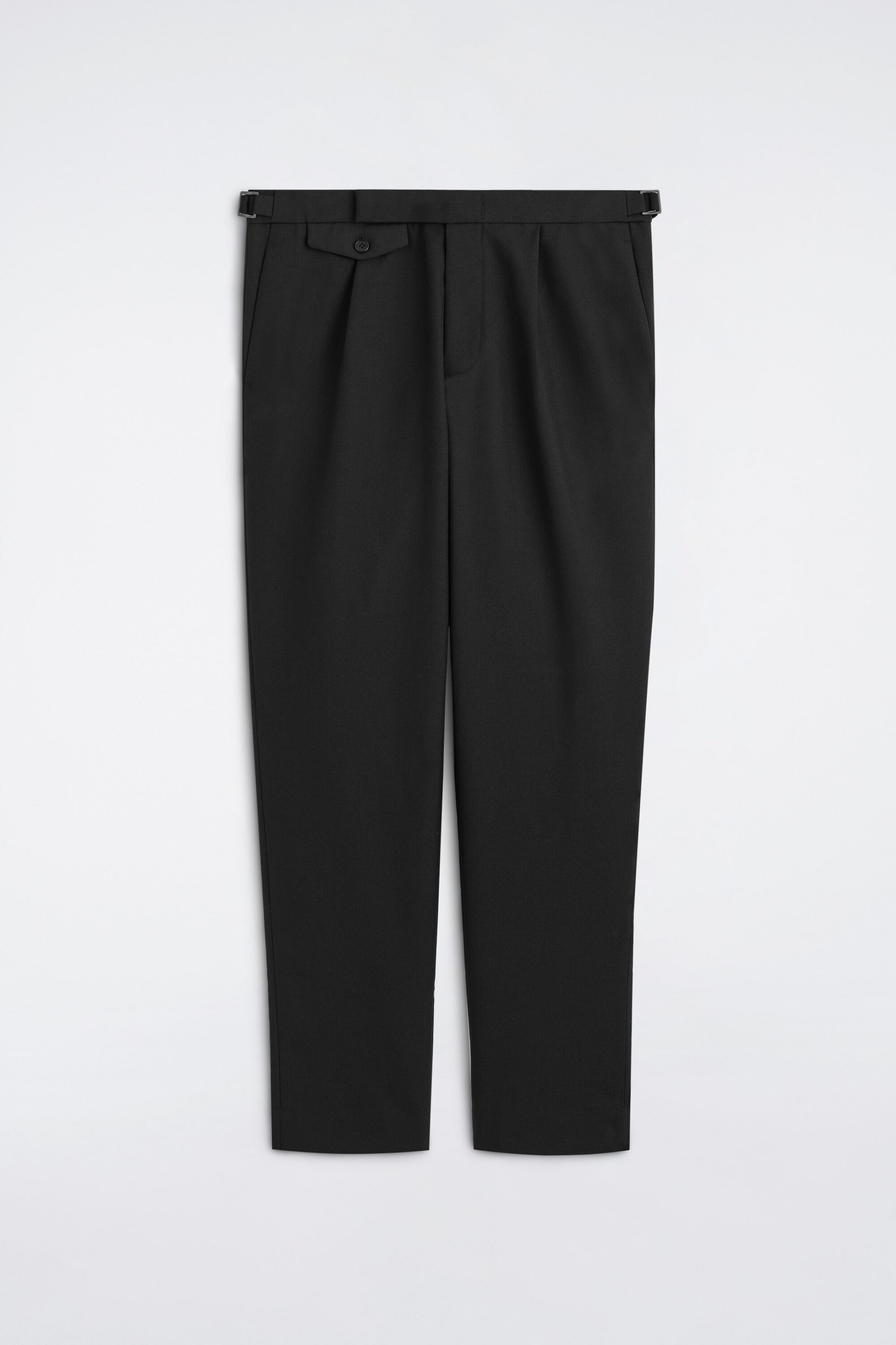 WOOL SLIM-FIT STRAIGHT-LEG PANTS