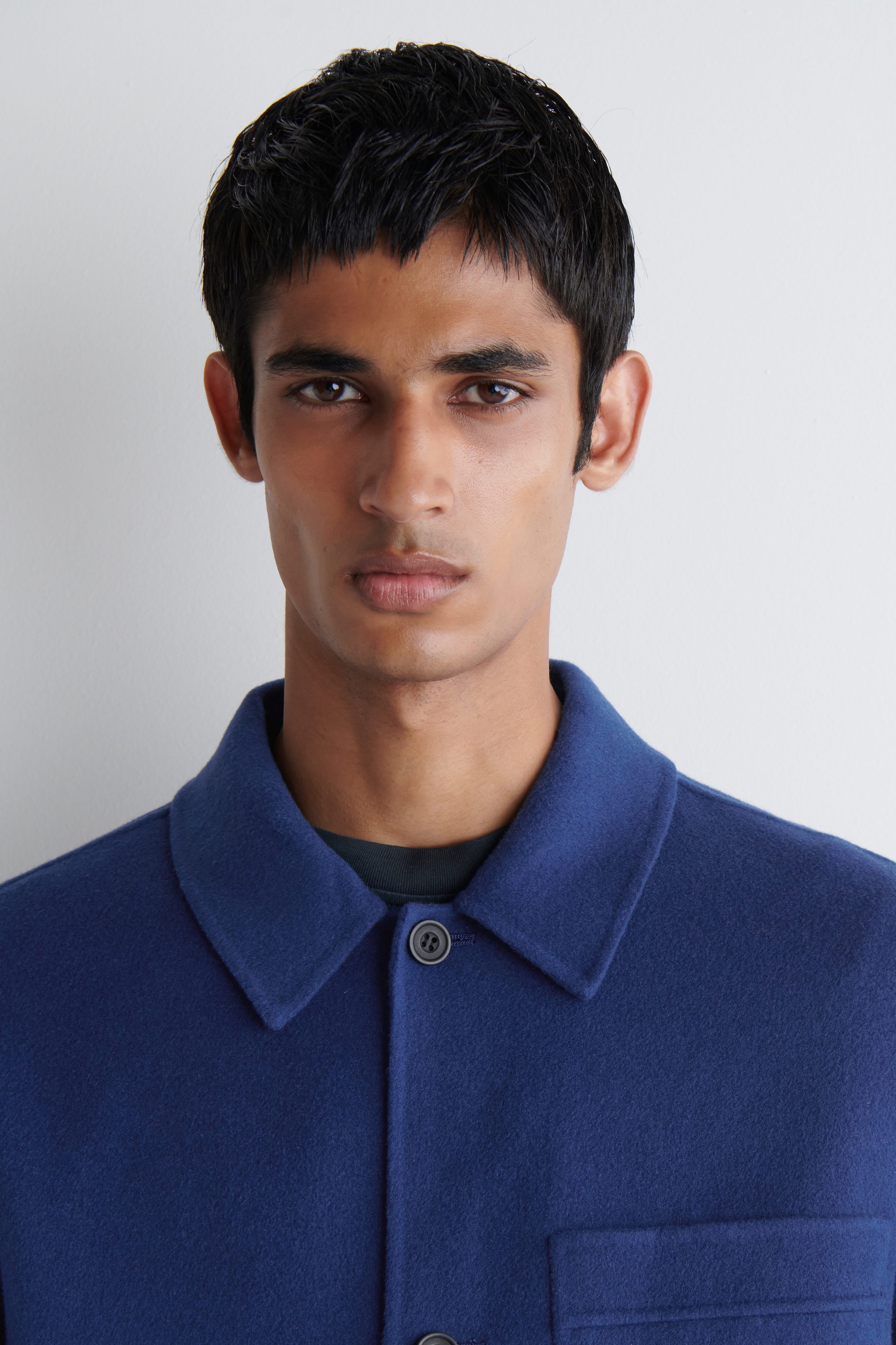 SPLIT WOOL OVERSHIRT