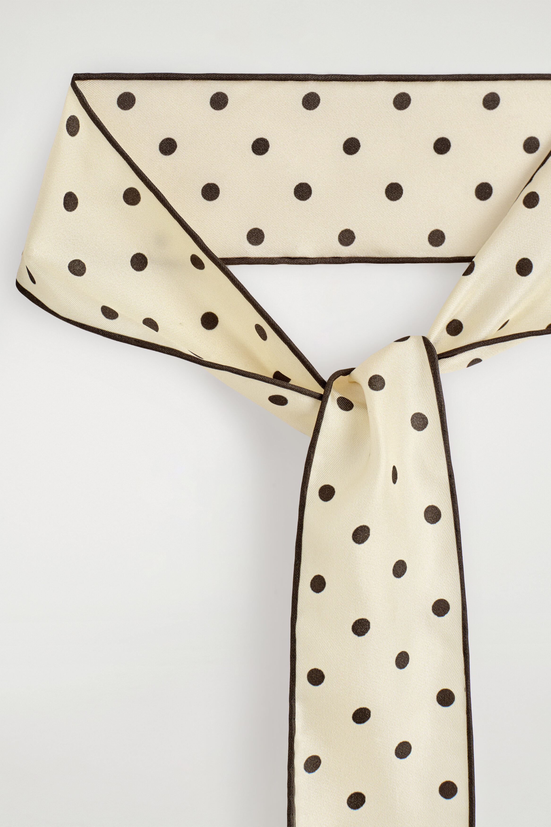 POLKA-DOT SILK SKINNY SCARF - thumbnail 6