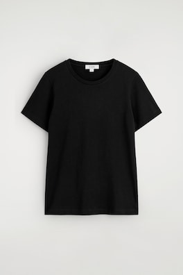 COTTON CREW-NECK T-SHIRT — BLACK 7