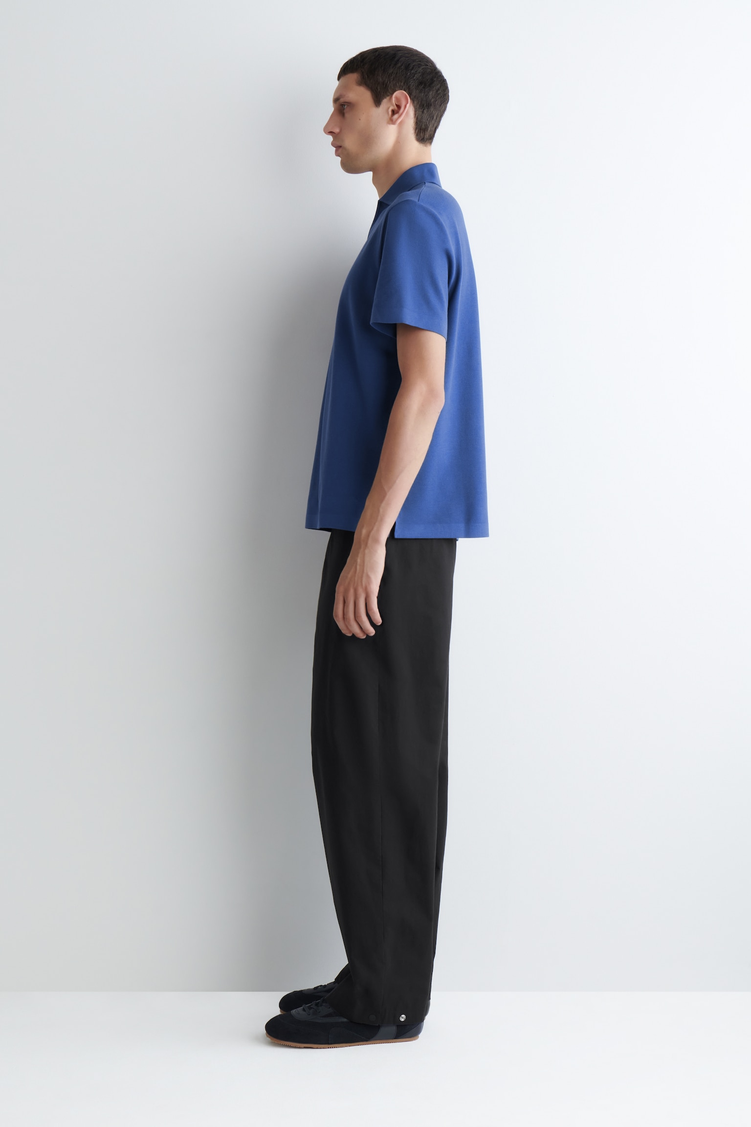 TECHNICAL PIQUÉ POLO SHIRT - BLUE/WHITE - 5