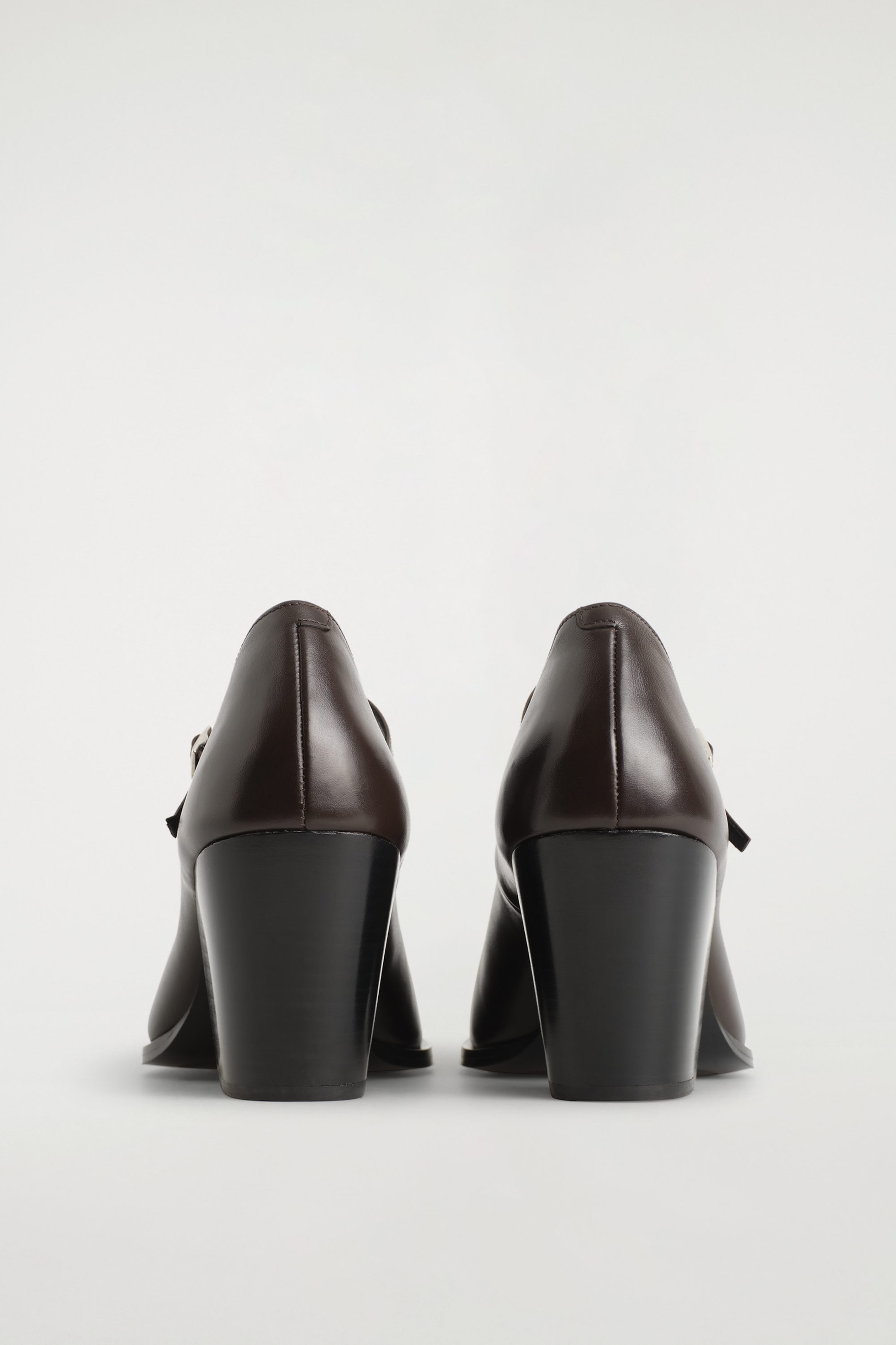 LEATHER HEELED MARY JANE SHOES