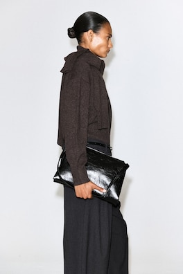 PAVILION SHOULDER BAG - LEATHER — BLACK 3