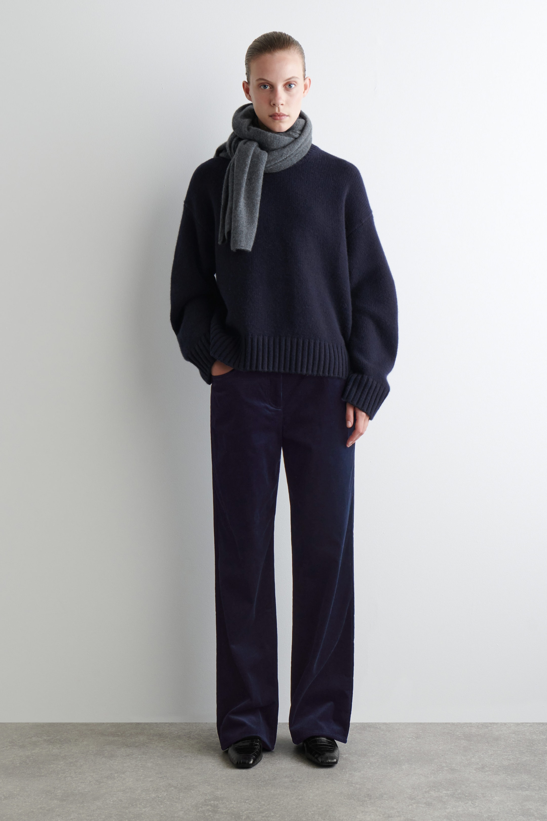 CORDUROY STRAIGHT-LEG PANTS